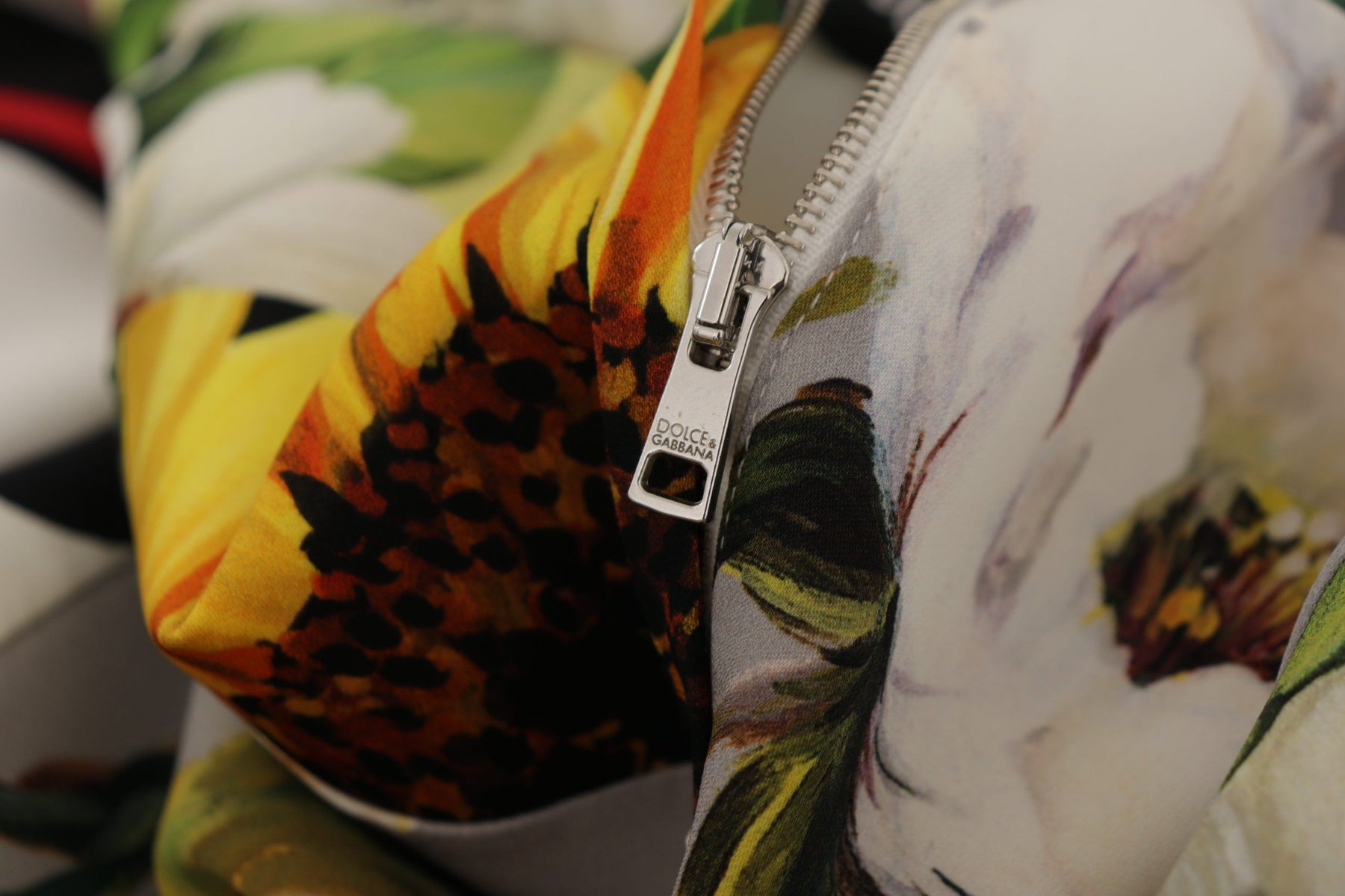 Dolce & Gabbana Multicolor Charmeuse Floral Sheath Jaquard Pachwork Dress | Regal Royce