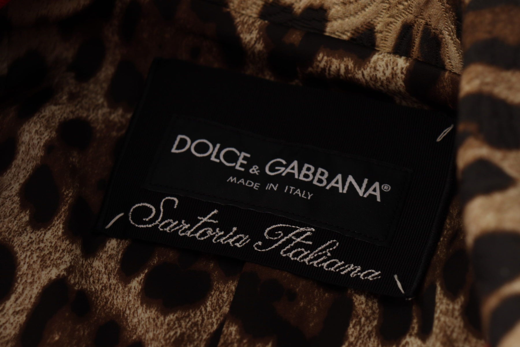 Dolce & Gabbana Red Leopard Wool Trenchcoat Jacket | Regal Royce