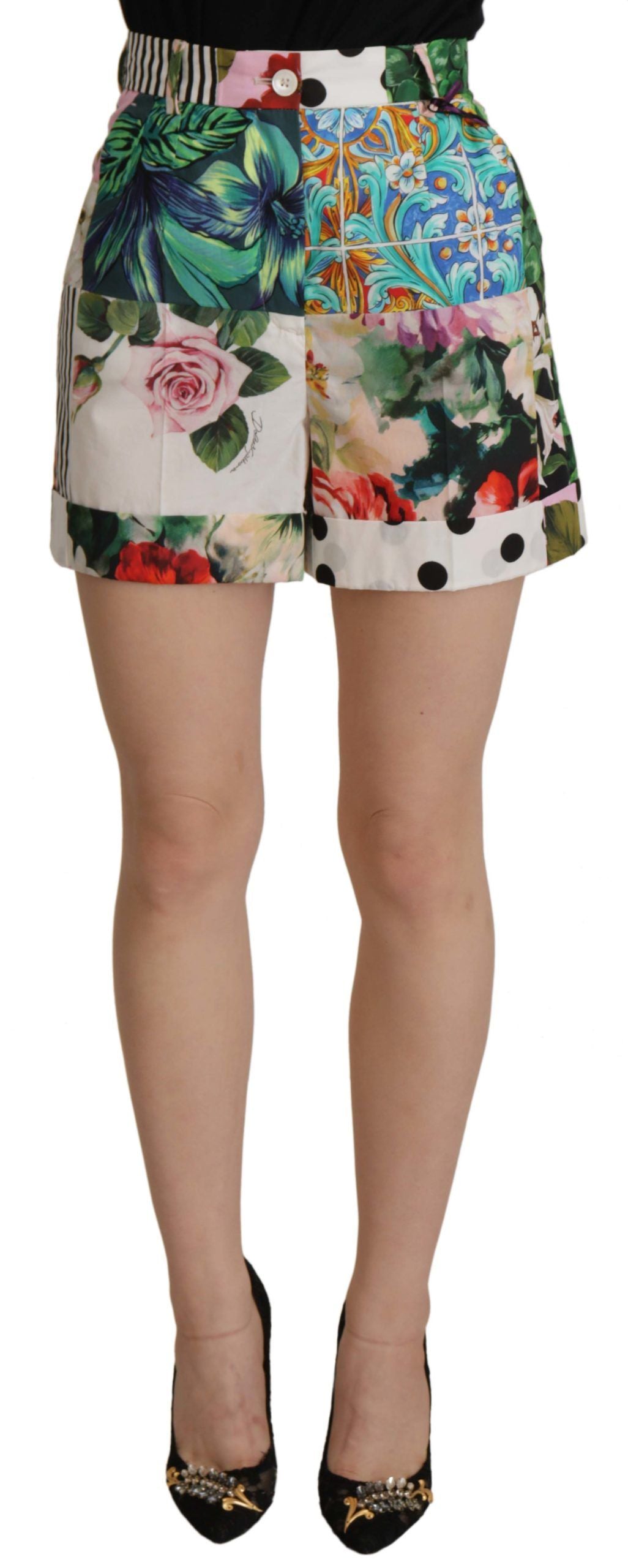 Dolce & Gabbana Multicolor High Waist Hot Pants Shorts | Regal Royce