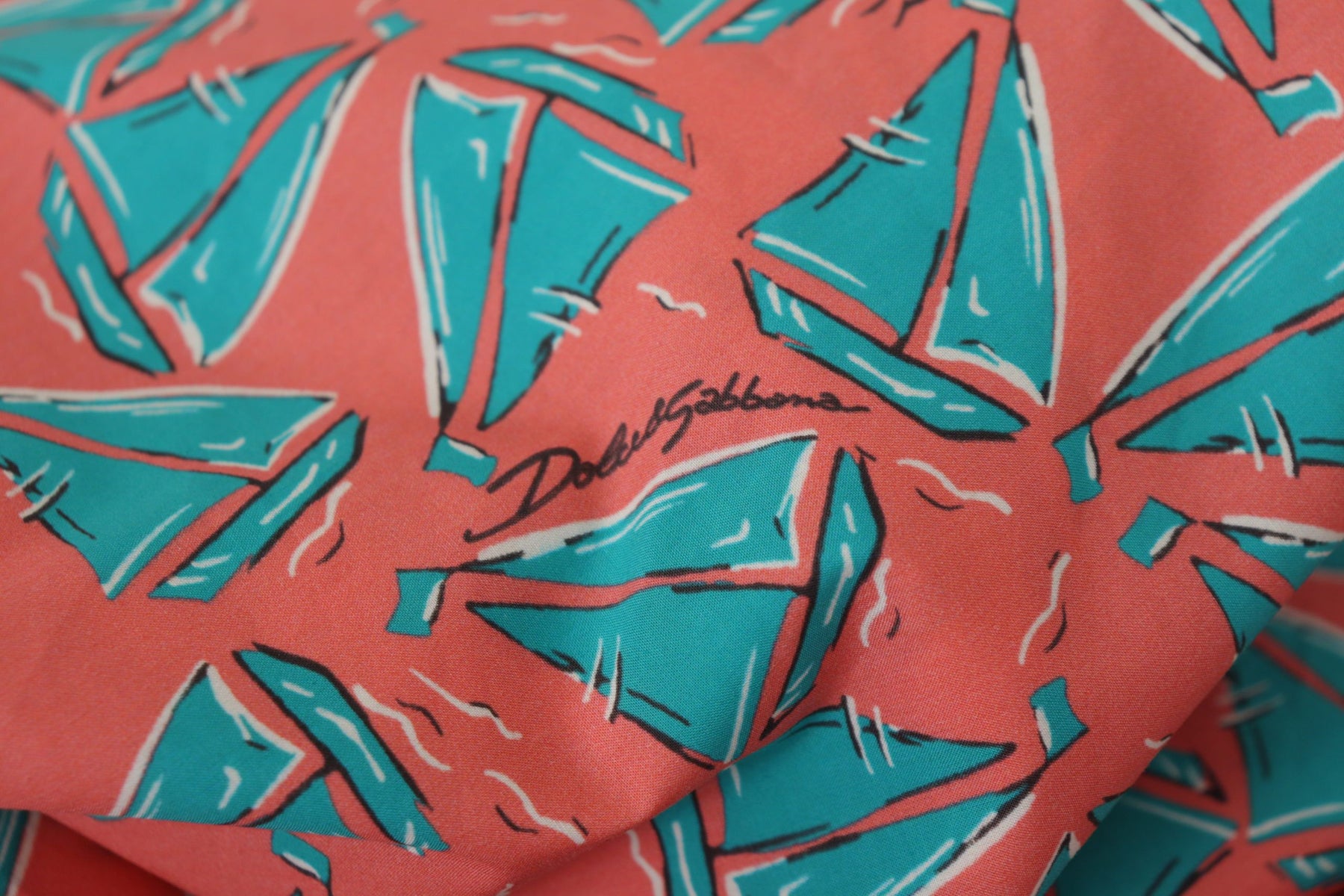 Dolce & Gabbana Pink Sail Boat Print Cotton T-shirt | Regal Royce