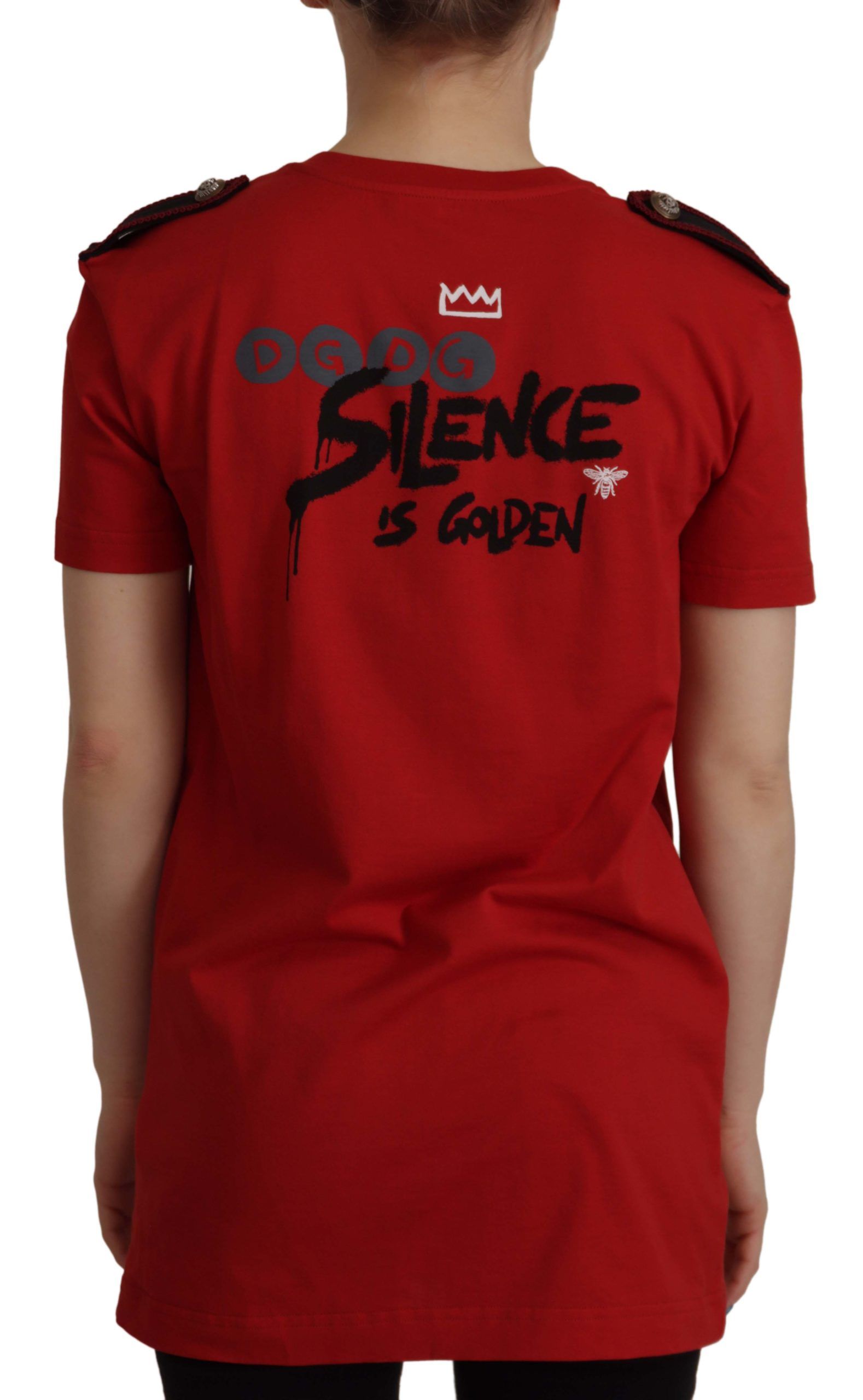 Dolce & Gabbana Red Amor Vincit Omnia Crewneck T-shirt | Regal Royce