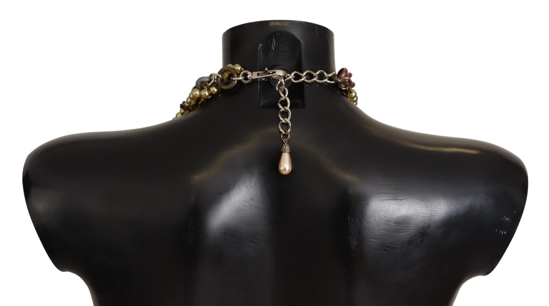 Dolce & Gabbana Gold Brass Sicily Floral Crystal Statement Necklace | Regal Royce