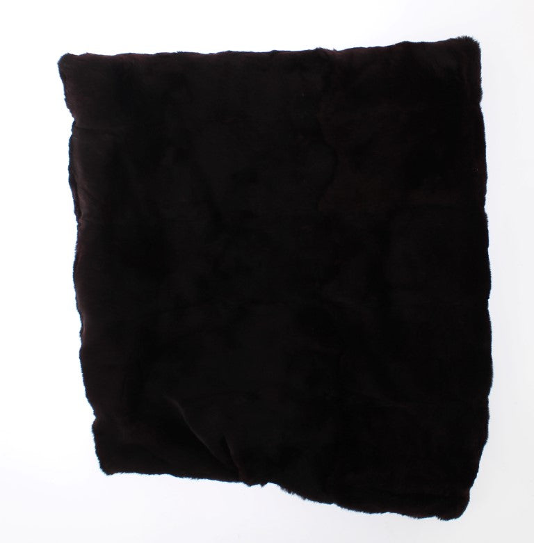 Dolce & Gabbana Purple Weasel Fur Crochet Hood Scarf Hat | Regal Royce