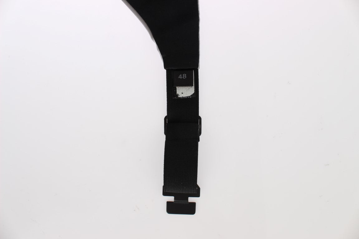 Dolce & Gabbana Gray Waist Belt Silk Cummerbund | Regal Royce