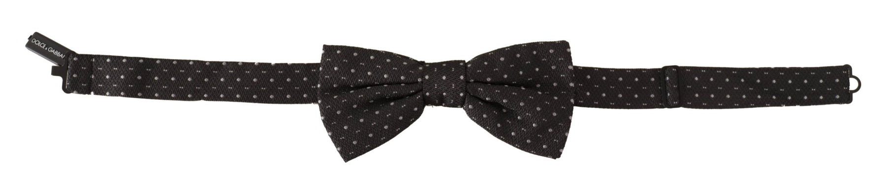 Dolce & Gabbana Gray Polka Dot 100% Silk Neck Papillon Tie | Regal Royce