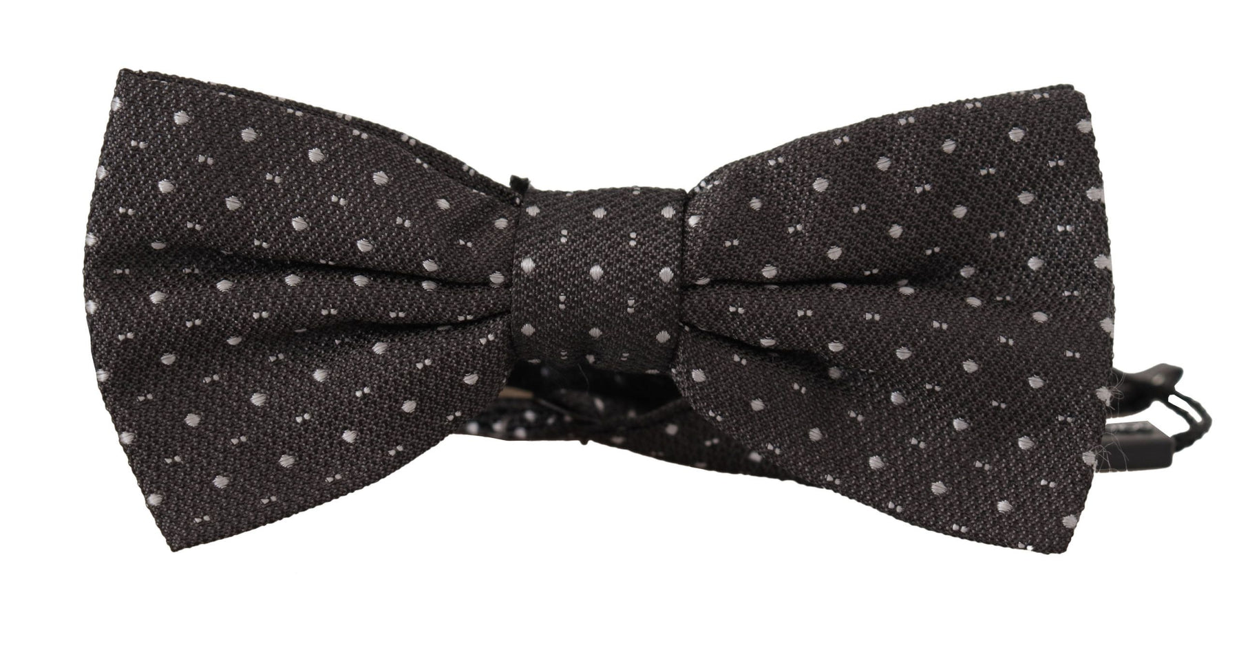 Dolce & Gabbana Gray Polka Dot 100% Silk Neck Papillon Tie | Regal Royce