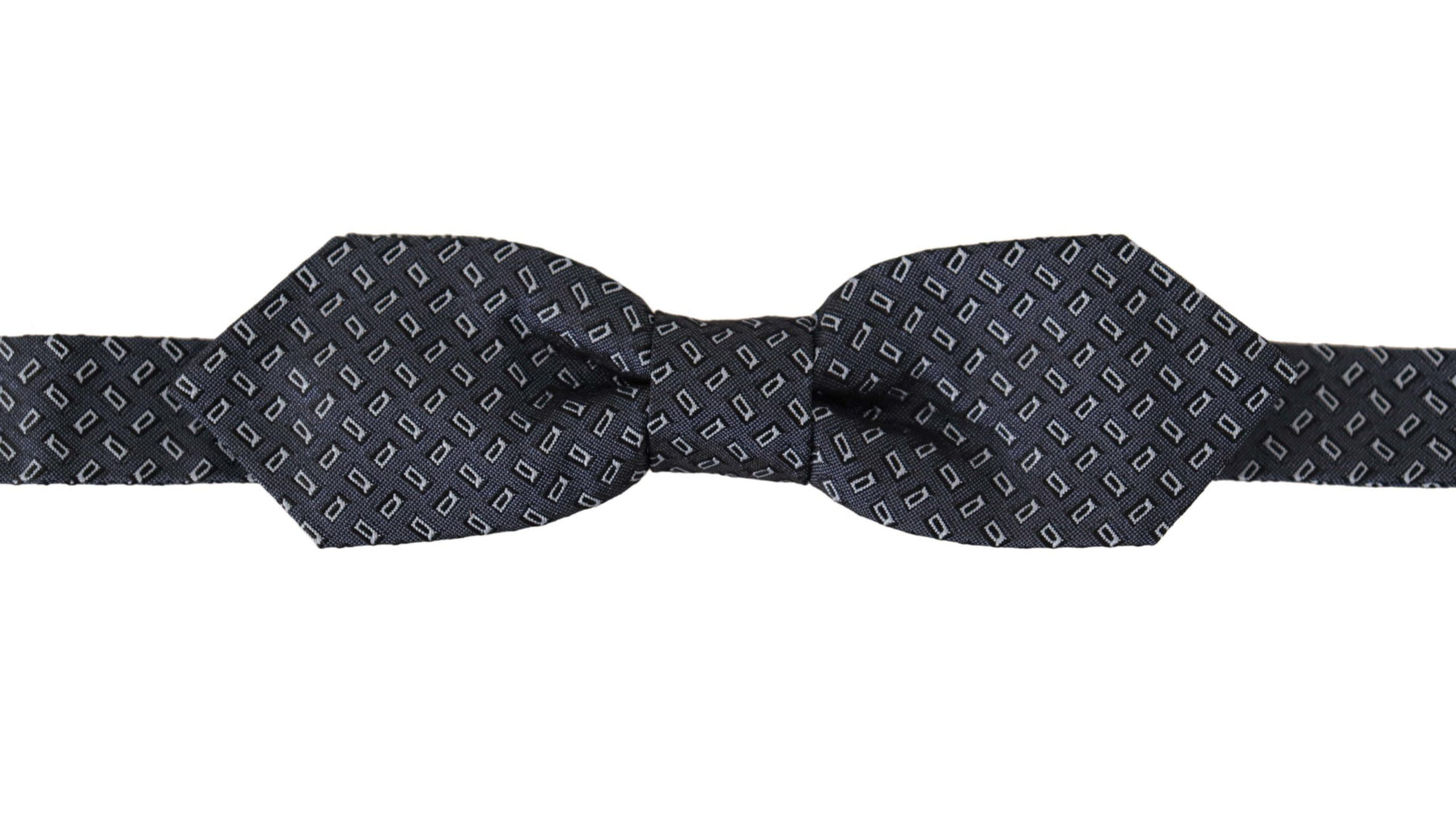 Dolce & Gabbana Blue Gray Polka Dot 100% Silk Neck Papillon Tie | Regal Royce