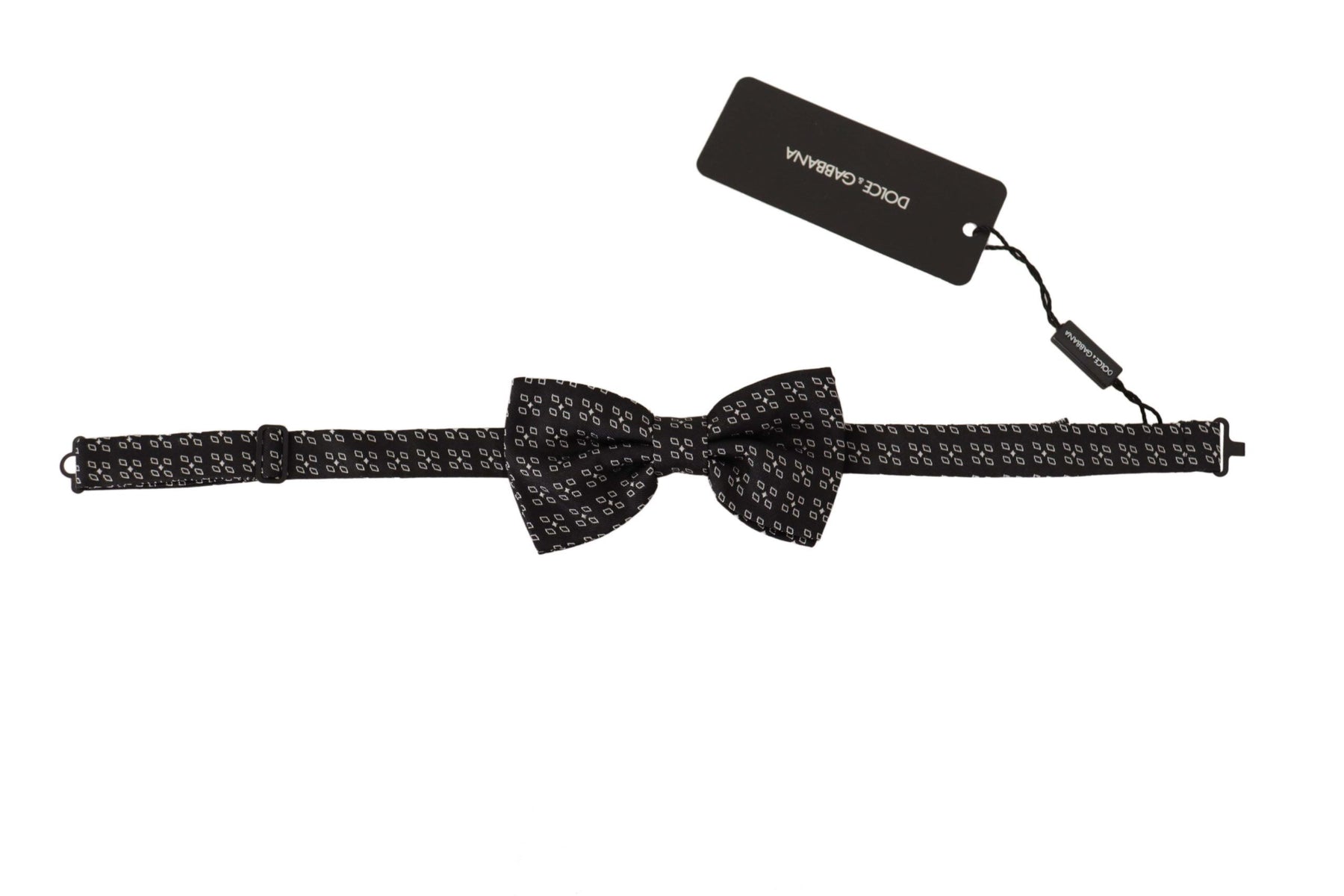 Dolce & Gabbana Black White Polka Dot 100% Silk Neck Papillon Tie | Regal Royce