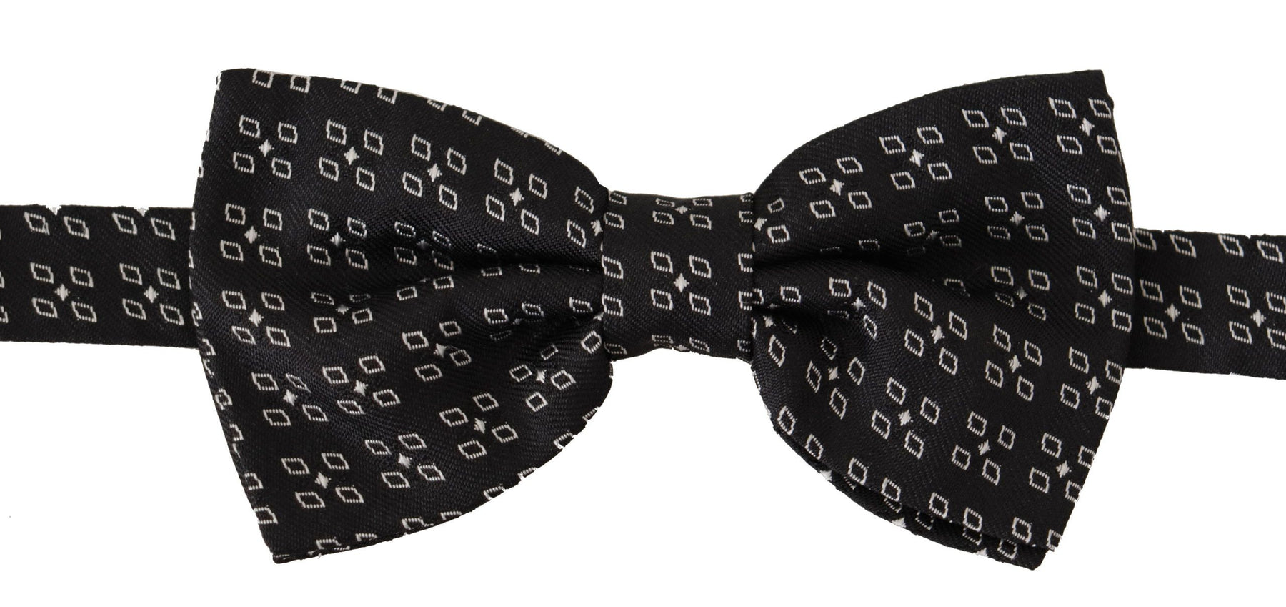 Dolce & Gabbana Black White Polka Dot 100% Silk Neck Papillon Tie | Regal Royce