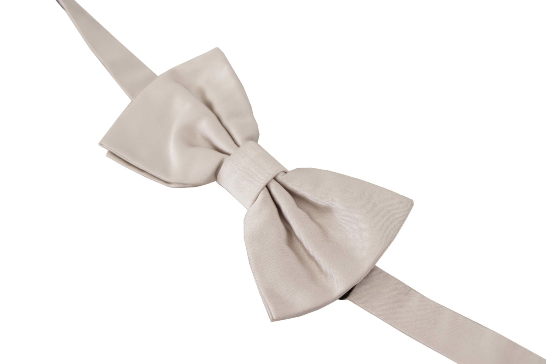 Dolce & Gabbana Gray 100% Silk Adjustable Neck Papillon Tie | Regal Royce