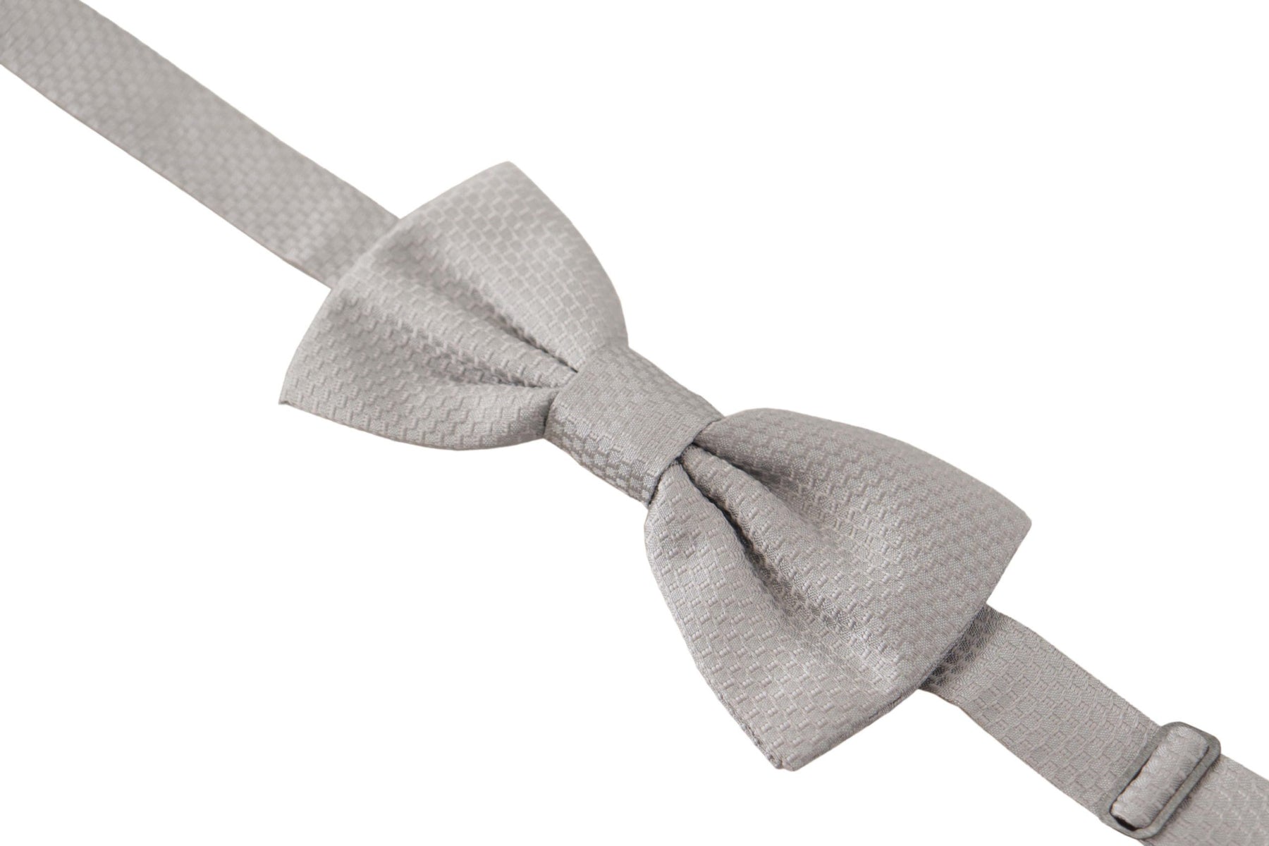 Dolce & Gabbana Gray 100% Silk Adjustable Neck Papillon Tie | Regal Royce