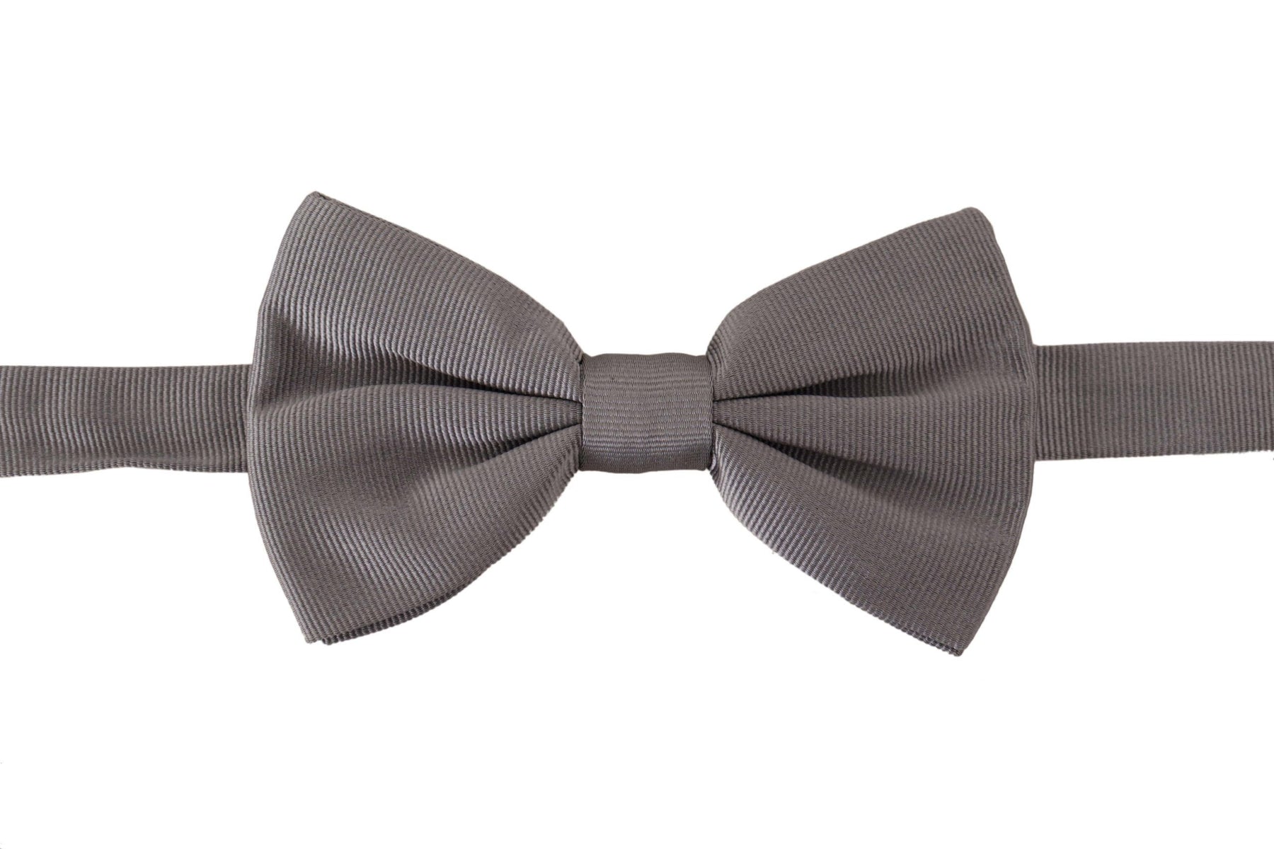 Dolce & Gabbana Gray 100% Silk Adjustable Neck Papillon Tie | Regal Royce