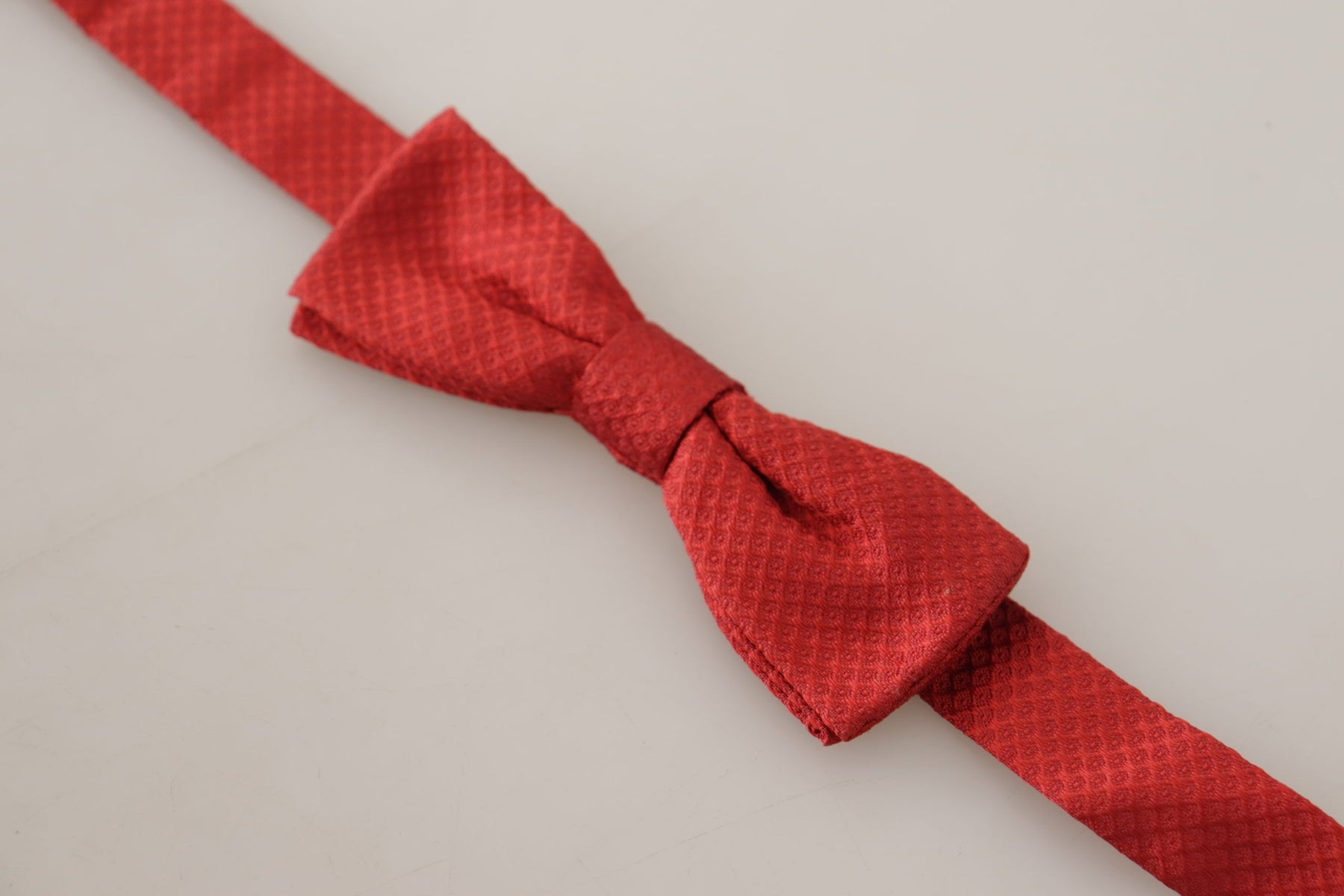 Dolce & Gabbana Red 100% Silk Adjustable Neck Papillon Tie | Regal Royce