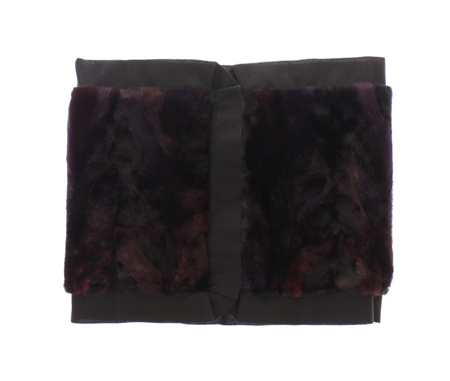 Dolce & Gabbana Purple MINK Fur Scarf Foulard Neck Wrap | Regal Royce
