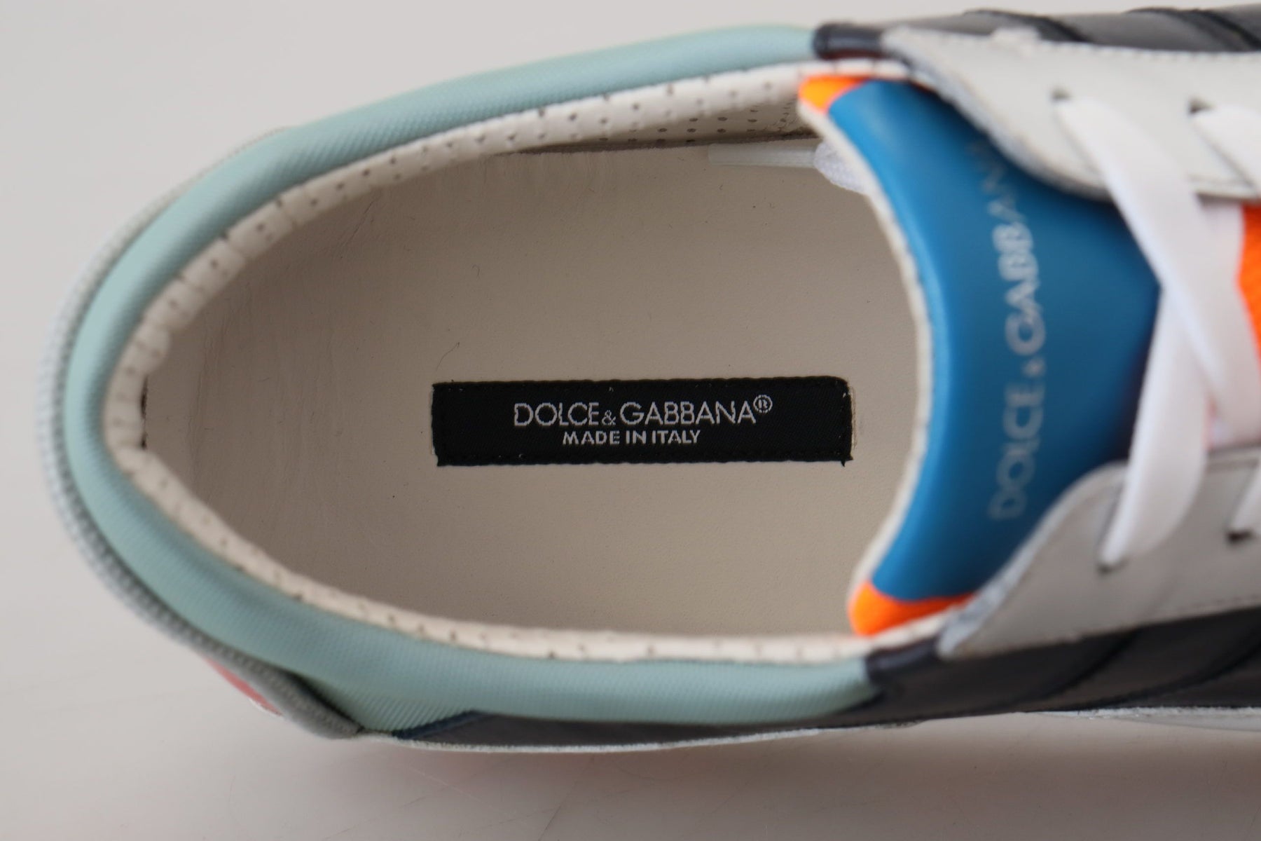 Dolce & Gabbana Multicolor Leather Sport Low Top Sneakers | Regal Royce