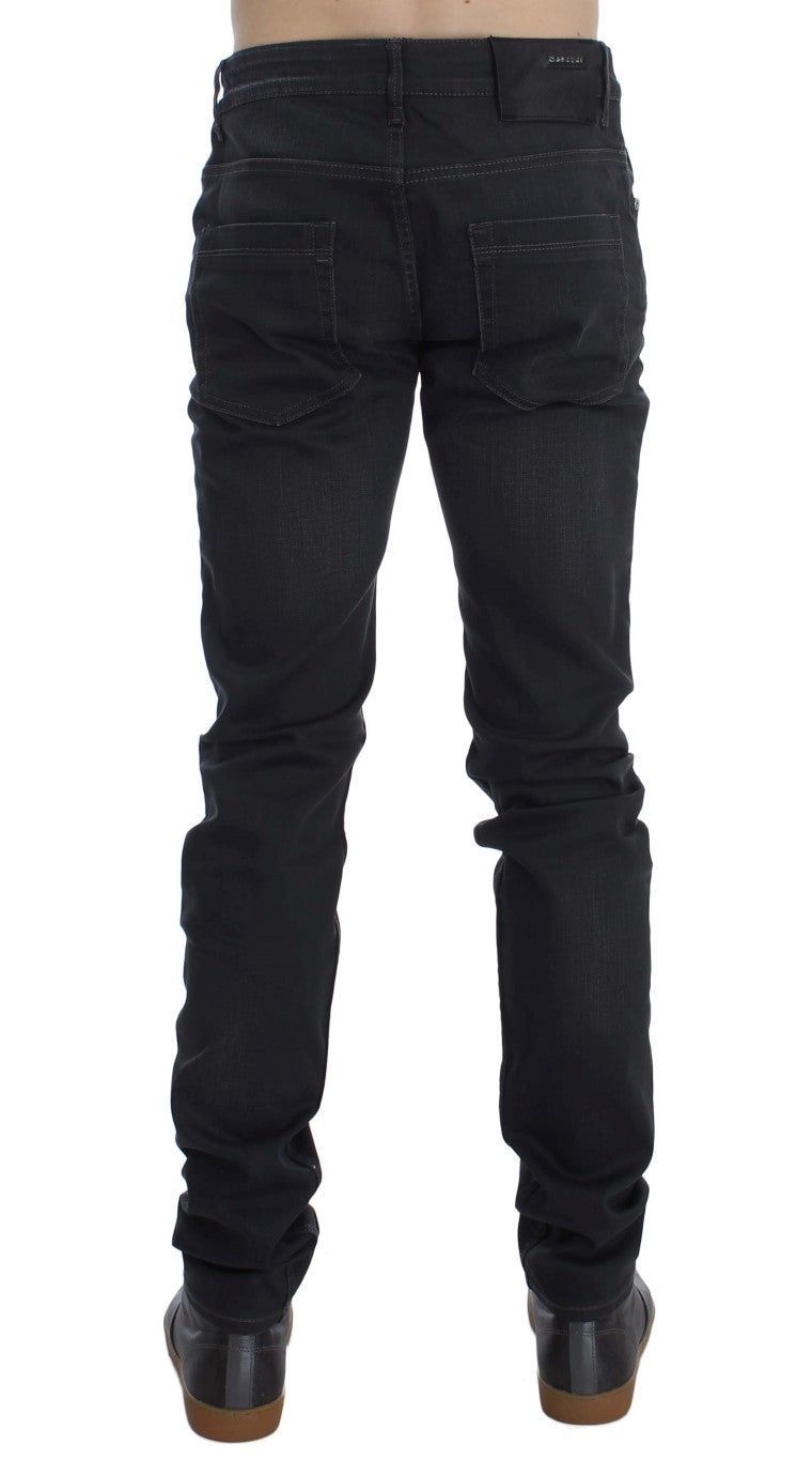 Acht Gray Cotton Stretch Slim Fit Jeans | Regal Royce