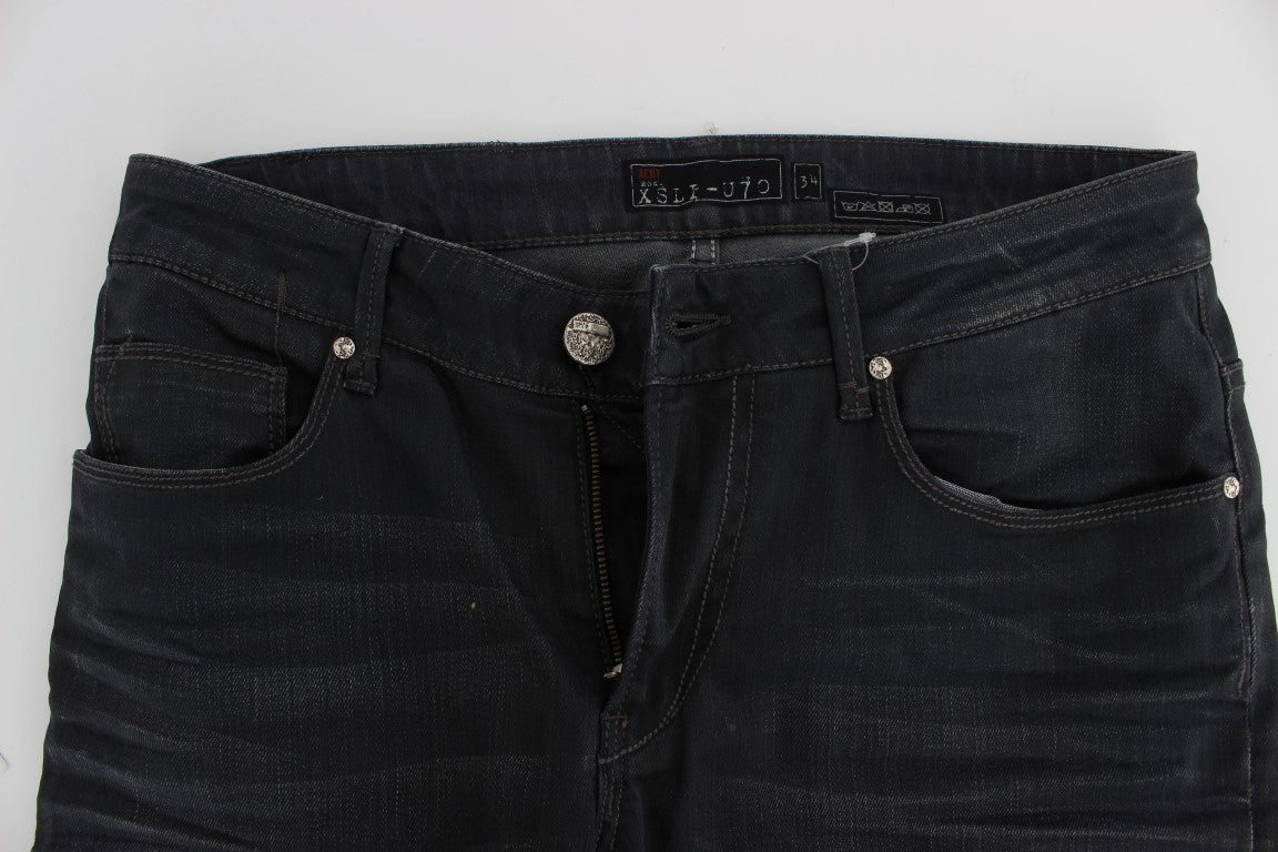 Acht Gray Cotton Stretch Slim Fit Jeans | Regal Royce