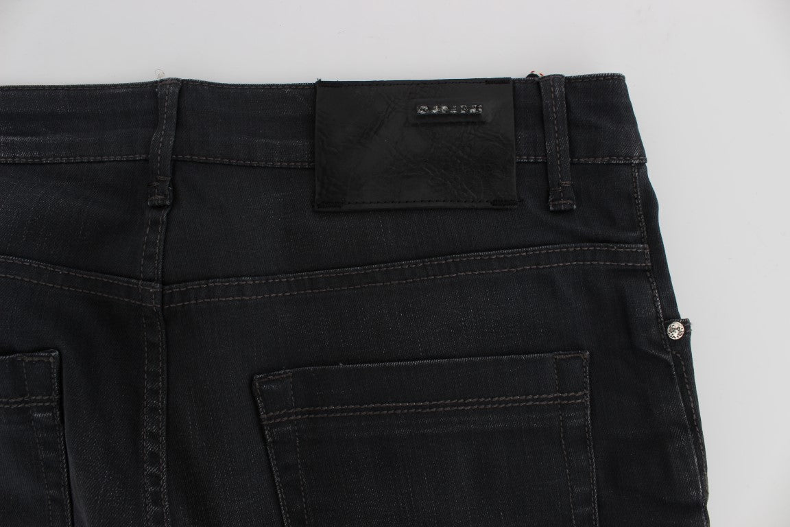 Acht Gray Cotton Stretch Slim Fit Jeans | Regal Royce