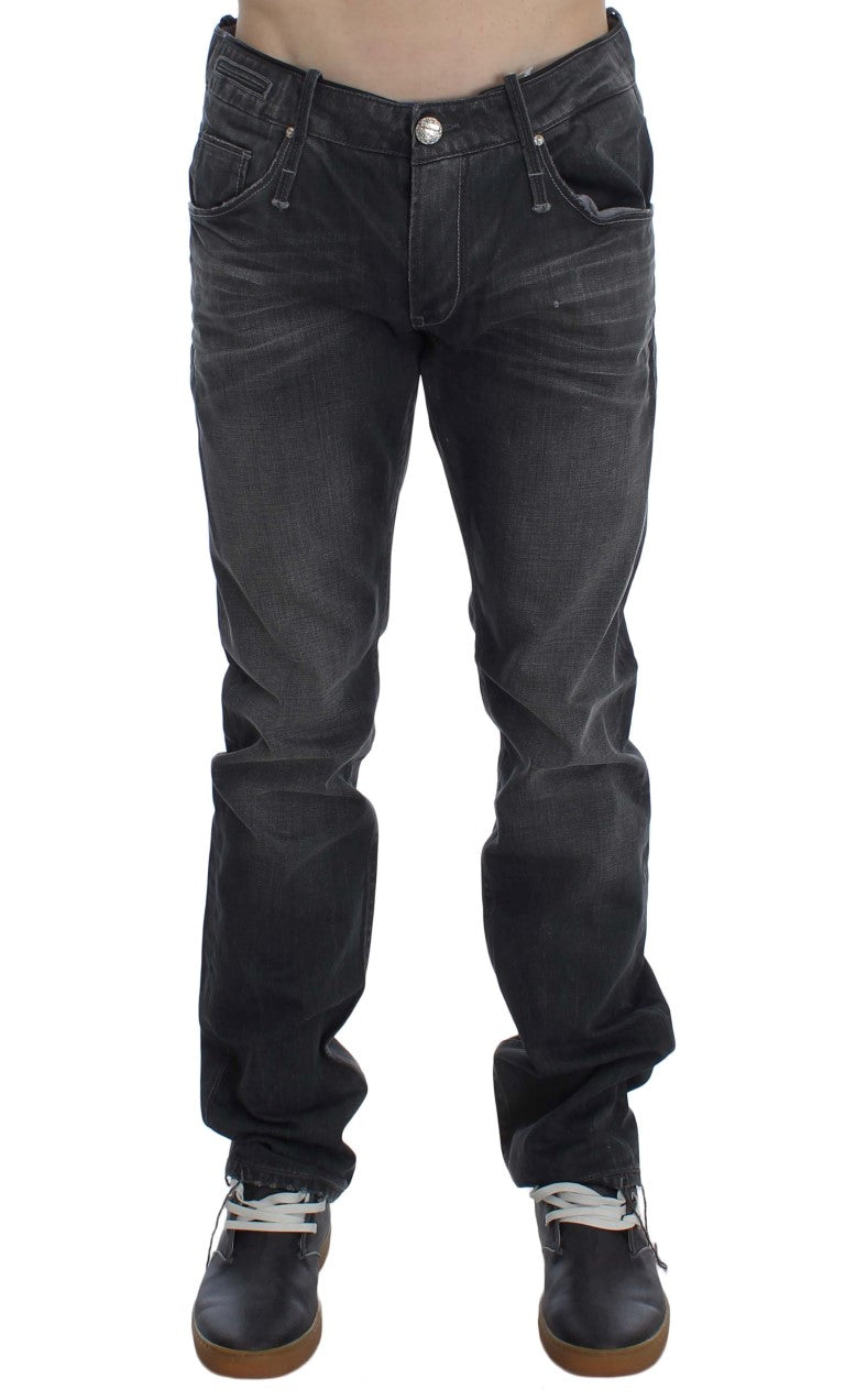 Acht Gray Cotton Regular Low Fit Jeans | Regal Royce
