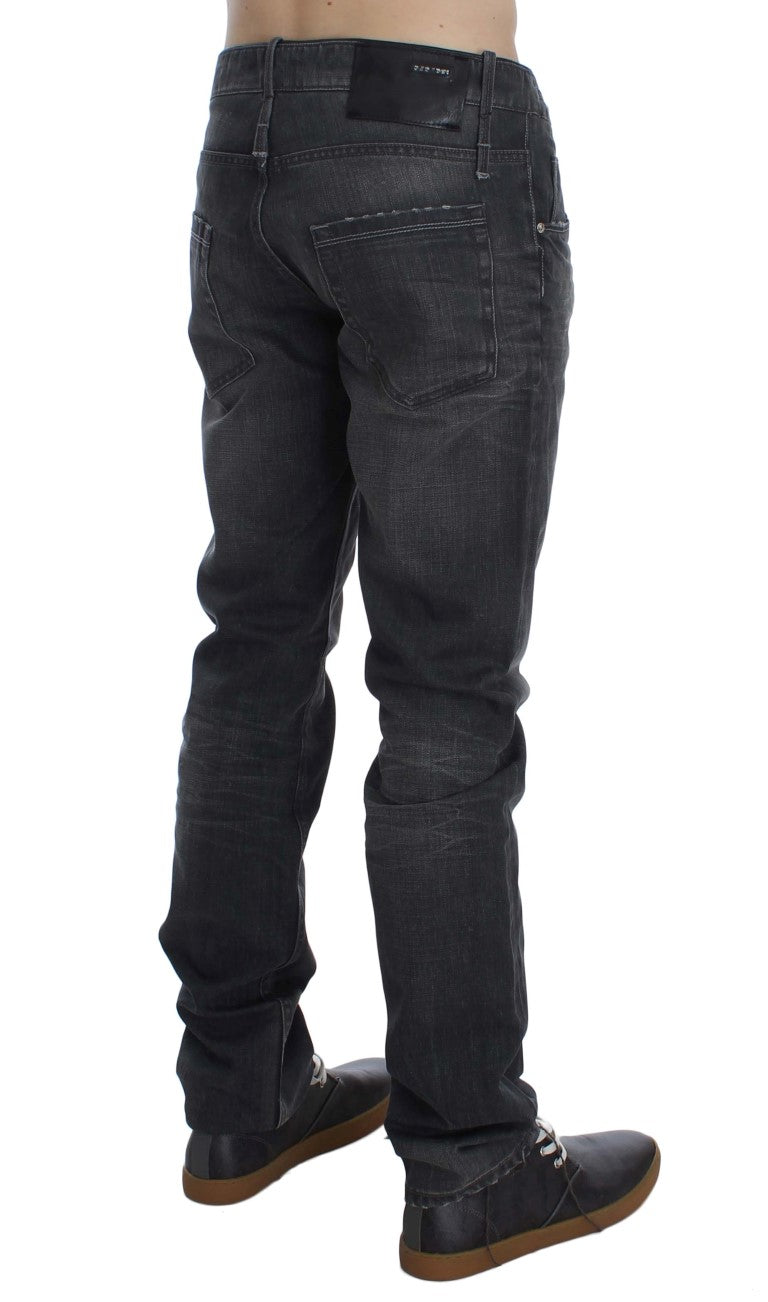 Acht Gray Cotton Regular Low Fit Jeans | Regal Royce
