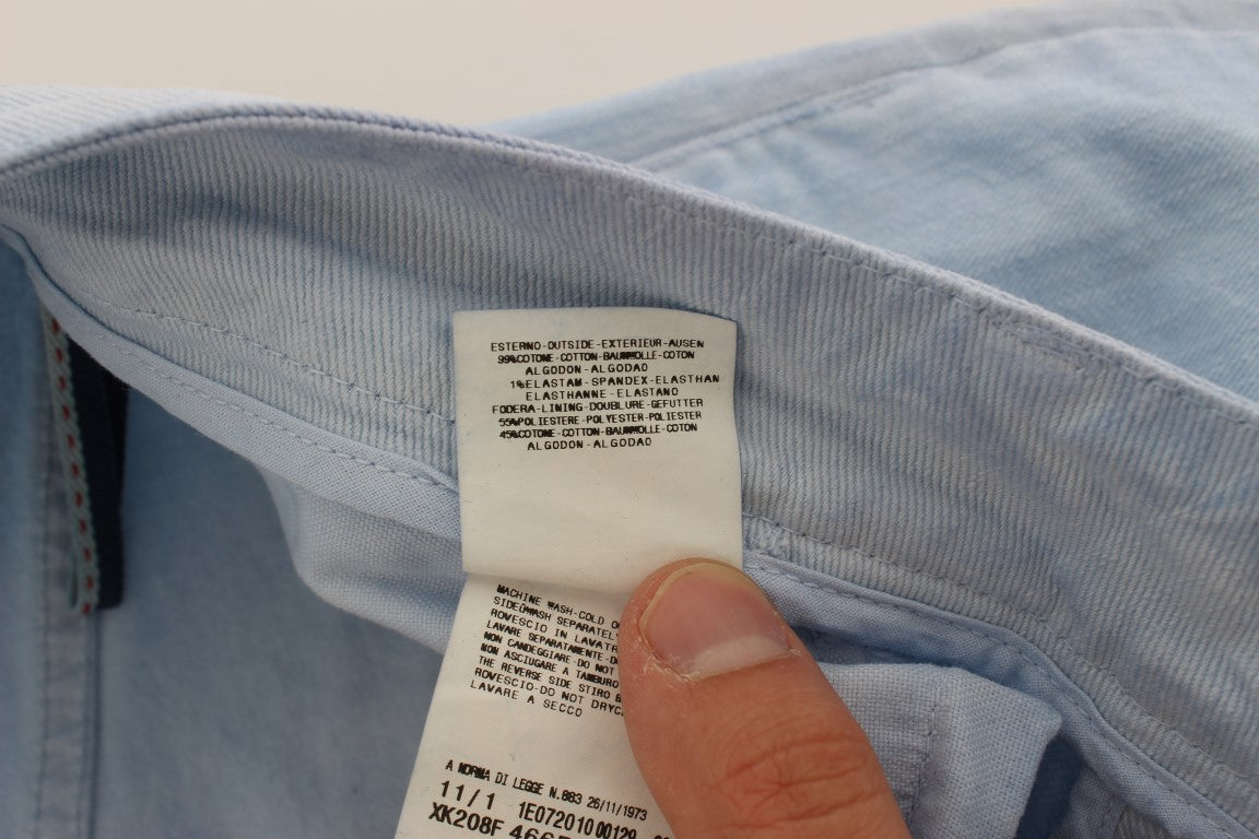 Acht Blue Cotton Stretch Low Waist Fit Jeans | Regal Royce