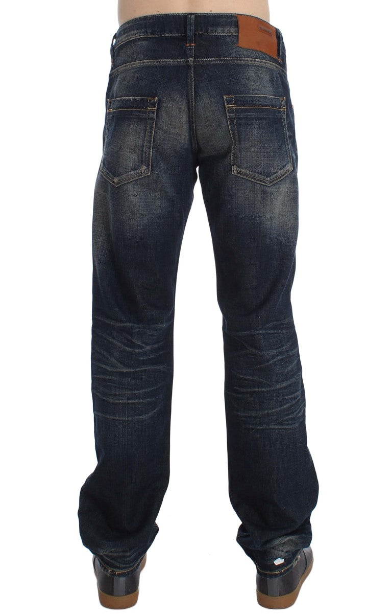 Acht Blue Wash Straight Fit Low Waist Jeans | Regal Royce
