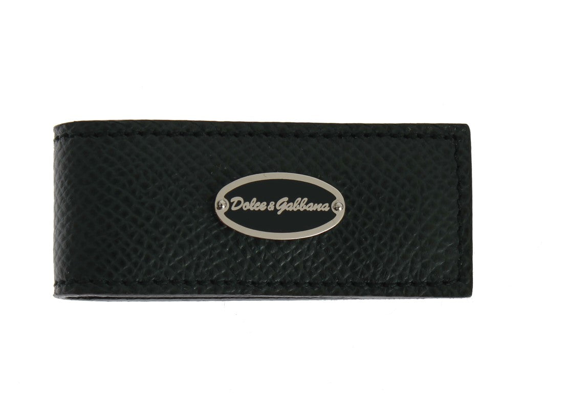 Dolce & Gabbana Green Leather Magnet Money Clip | Regal Royce