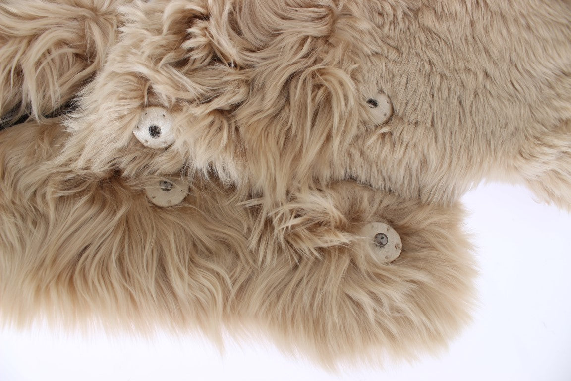 Dolce & Gabbana Beige Alpaca Collar Scarf | Regal Royce