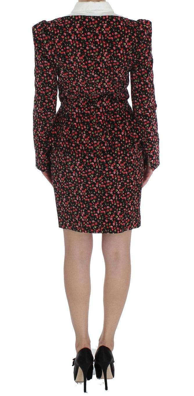 BENCIVENGA Black Multicolor Floral Suit | Regal Royce