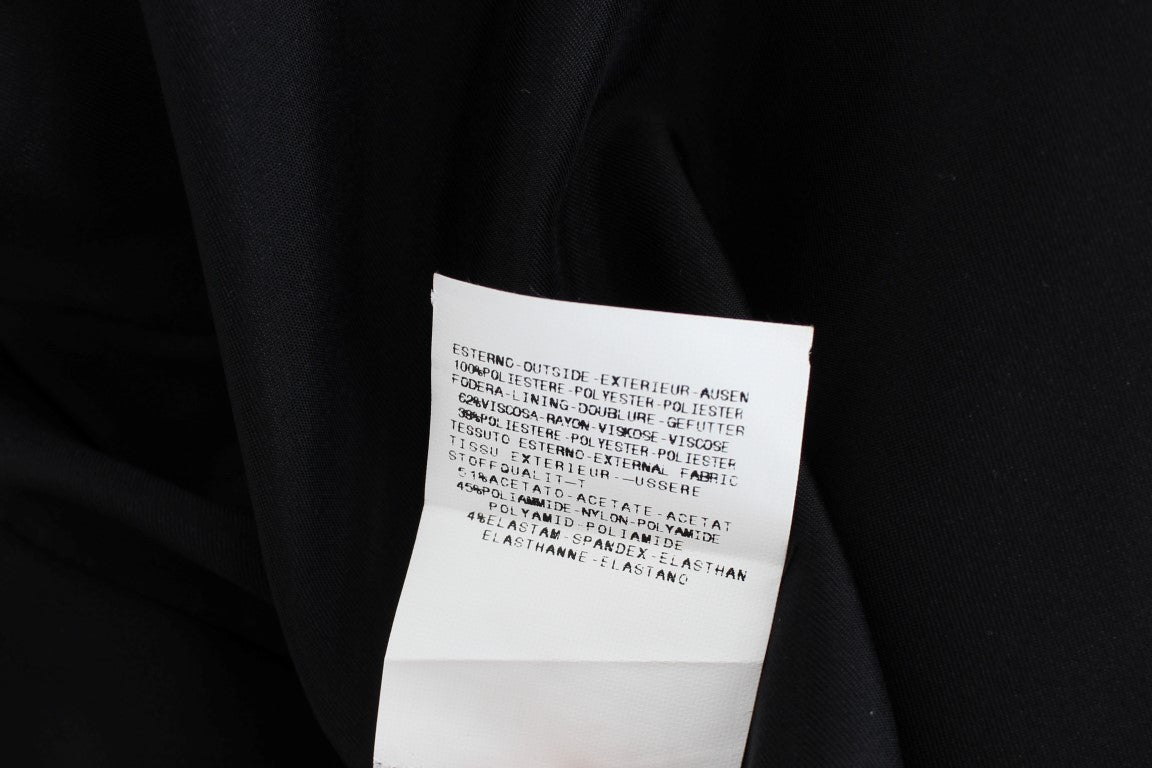 Exte Black Blue Two Piece Suit Skirt & Blazer | Regal Royce