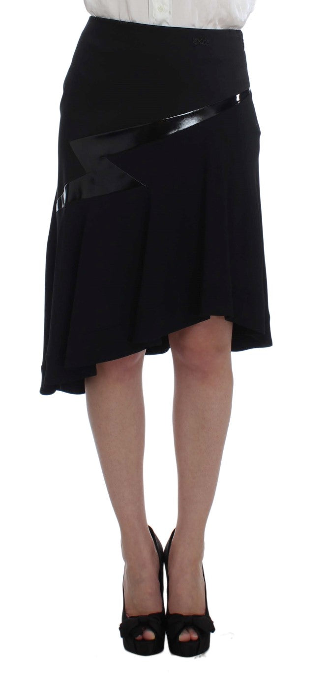 Exte Black Blue Two Piece Suit Skirt & Blazer | Regal Royce