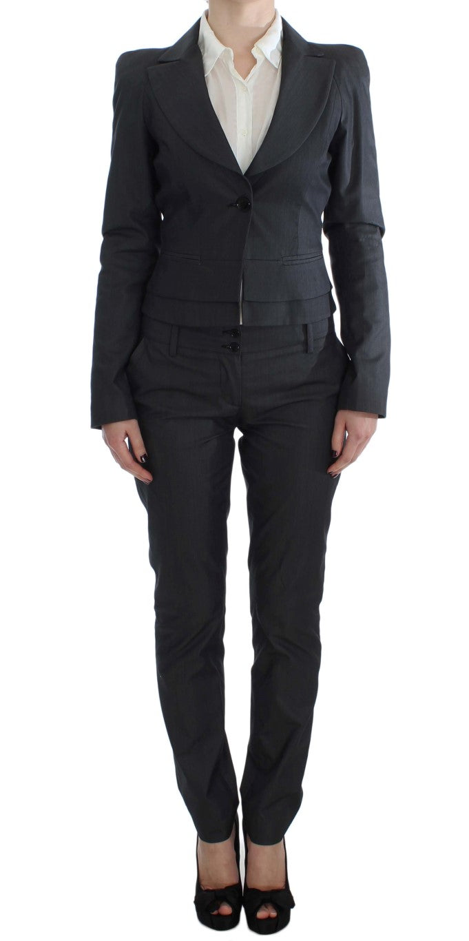 Exte Gray One Button Two Piece Suit | Regal Royce