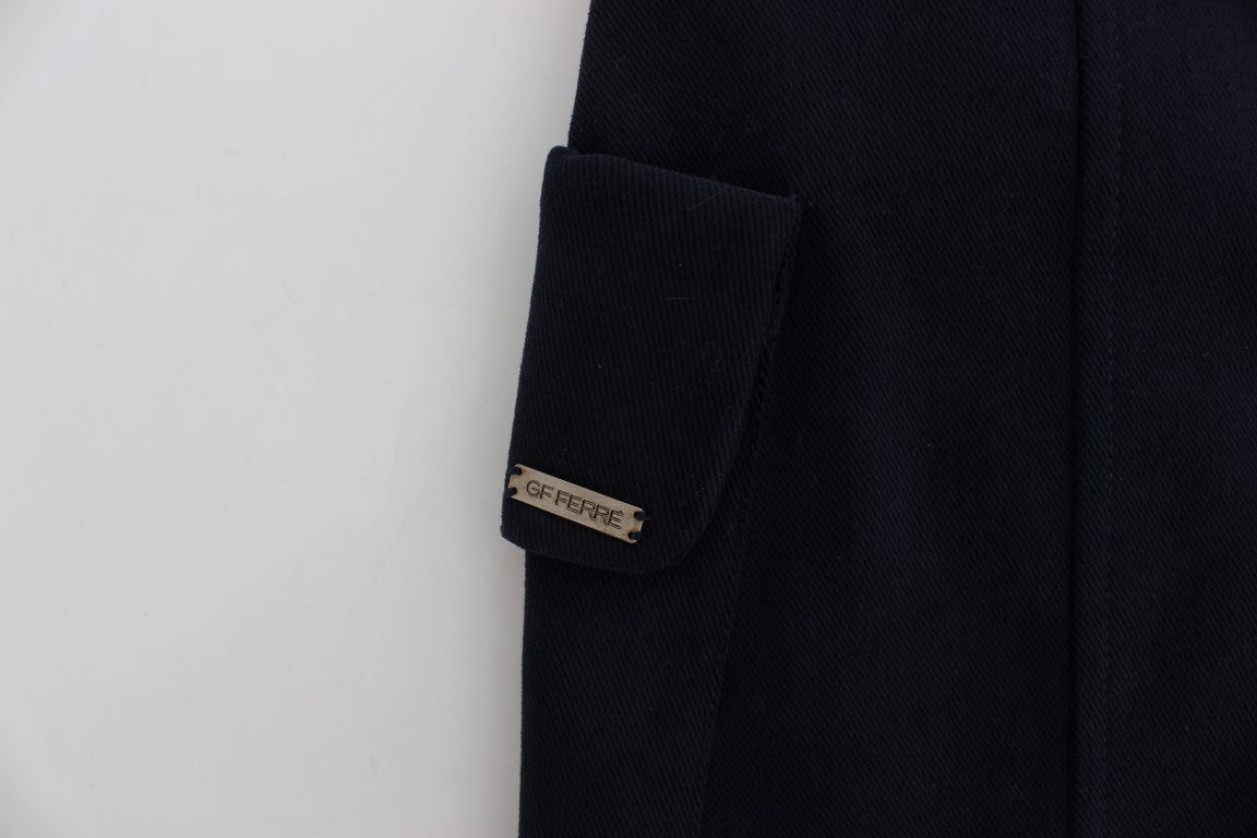 GF Ferre Blue Cotton Denim Mini Skirt | Regal Royce