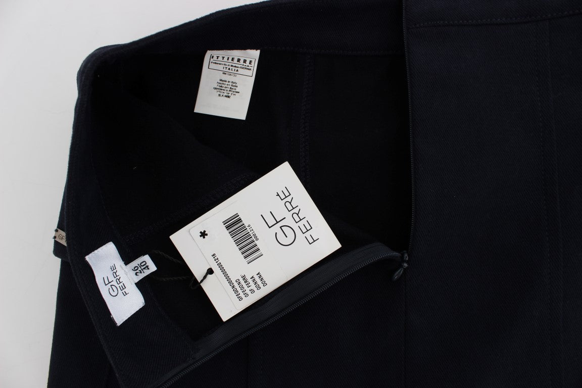 GF Ferre Blue Cotton Denim Mini Skirt | Regal Royce