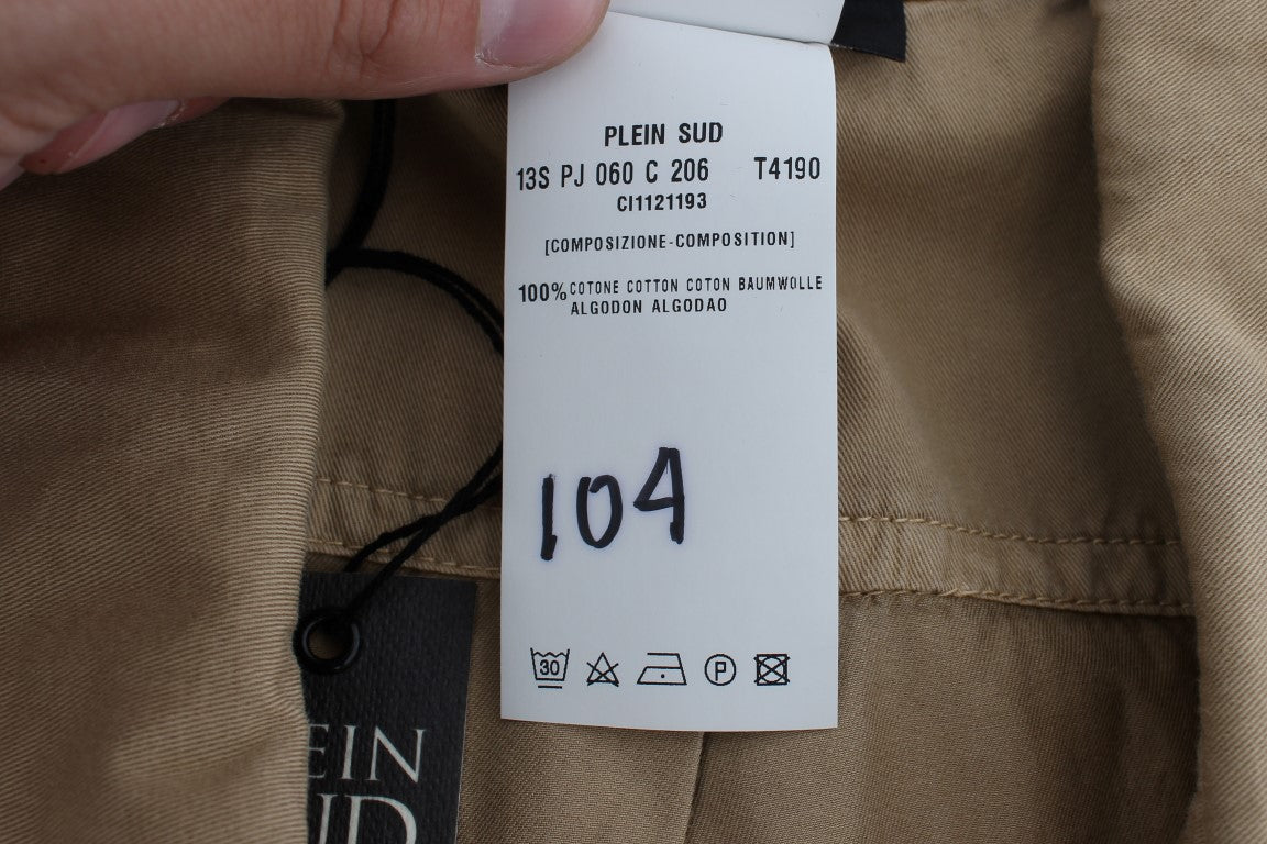 PLEIN SUD Beige Cotton Sleeveless Shirt | Regal Royce