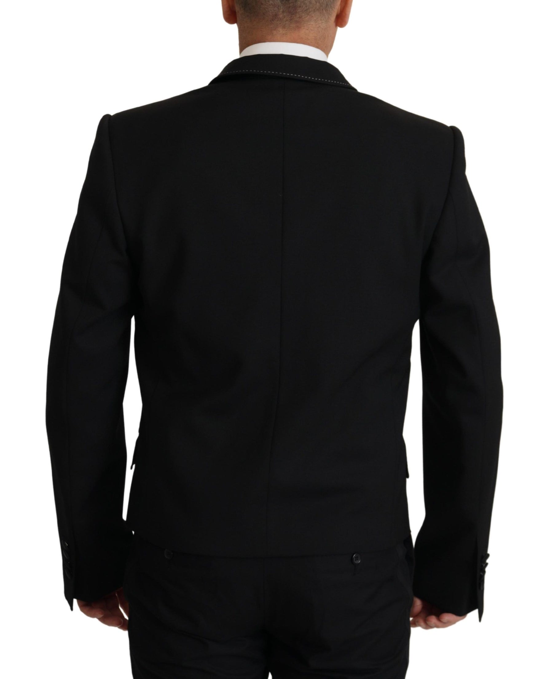 Dolce & Gabbana Black Double Breasted Coat Blazer Jacket | Regal Royce