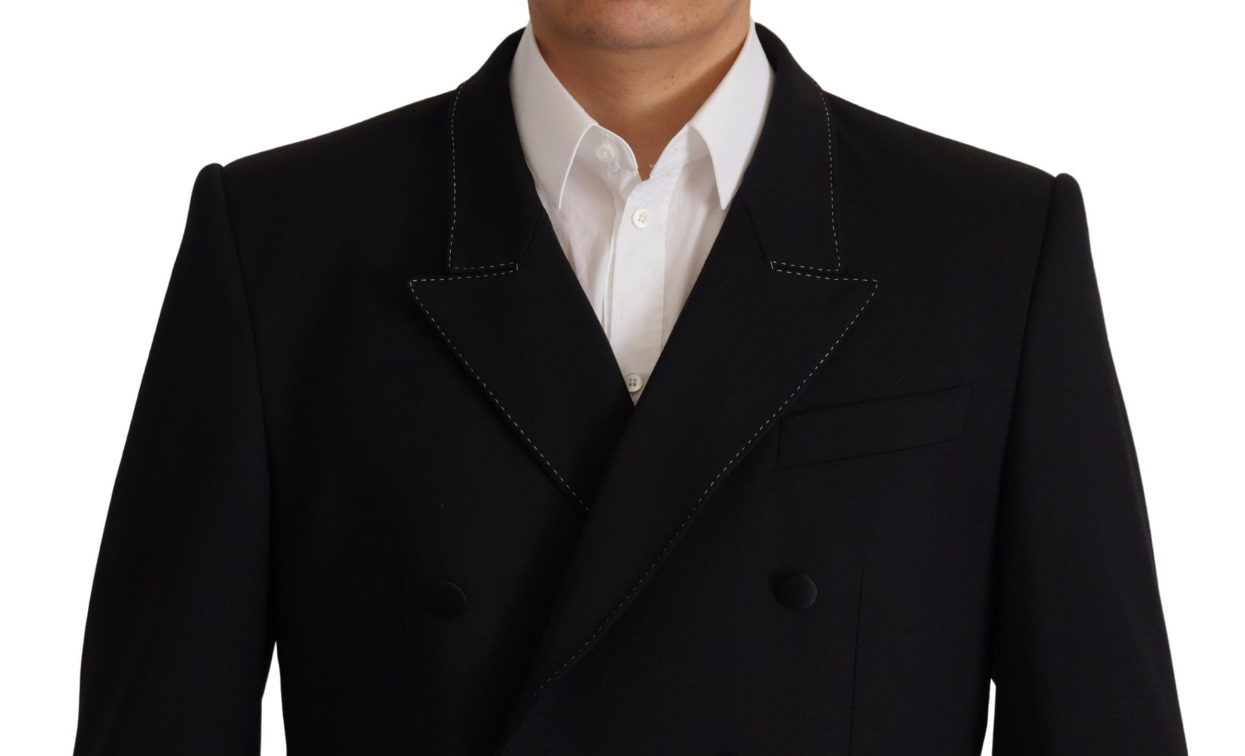 Dolce & Gabbana Black Double Breasted Coat Blazer Jacket | Regal Royce