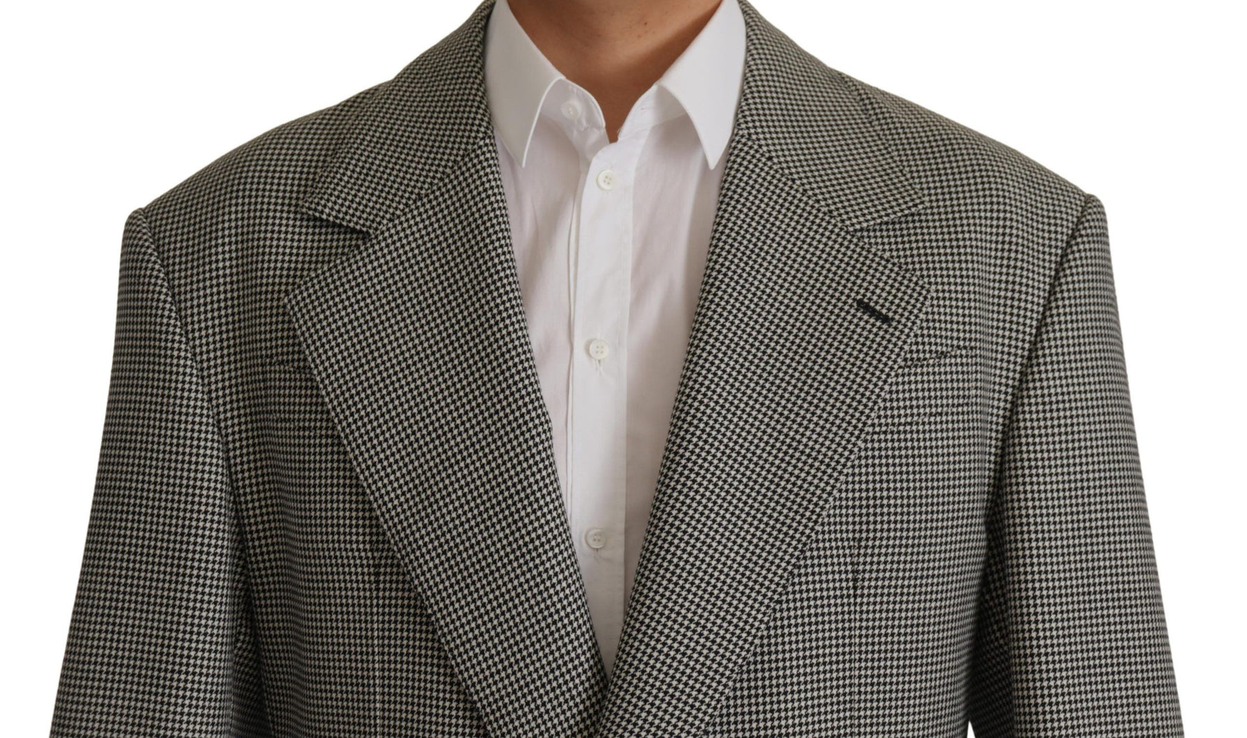 Dolce & Gabbana Gray Checkered Single Breasted Jacket Blazer | Regal Royce
