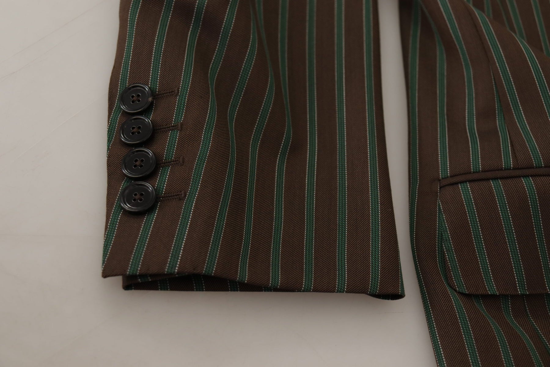 Dolce & Gabbana Multicolor Stripes Double Breasted Blazer | Regal Royce