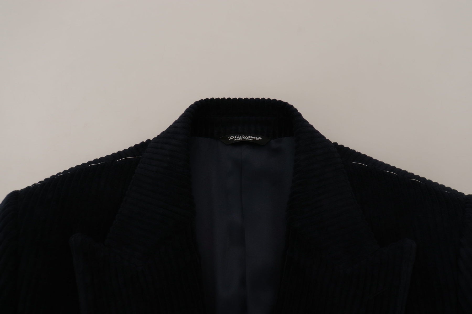 Dolce & Gabbana Black Cotton Cardigan Long Coat Men Jacket | Regal Royce