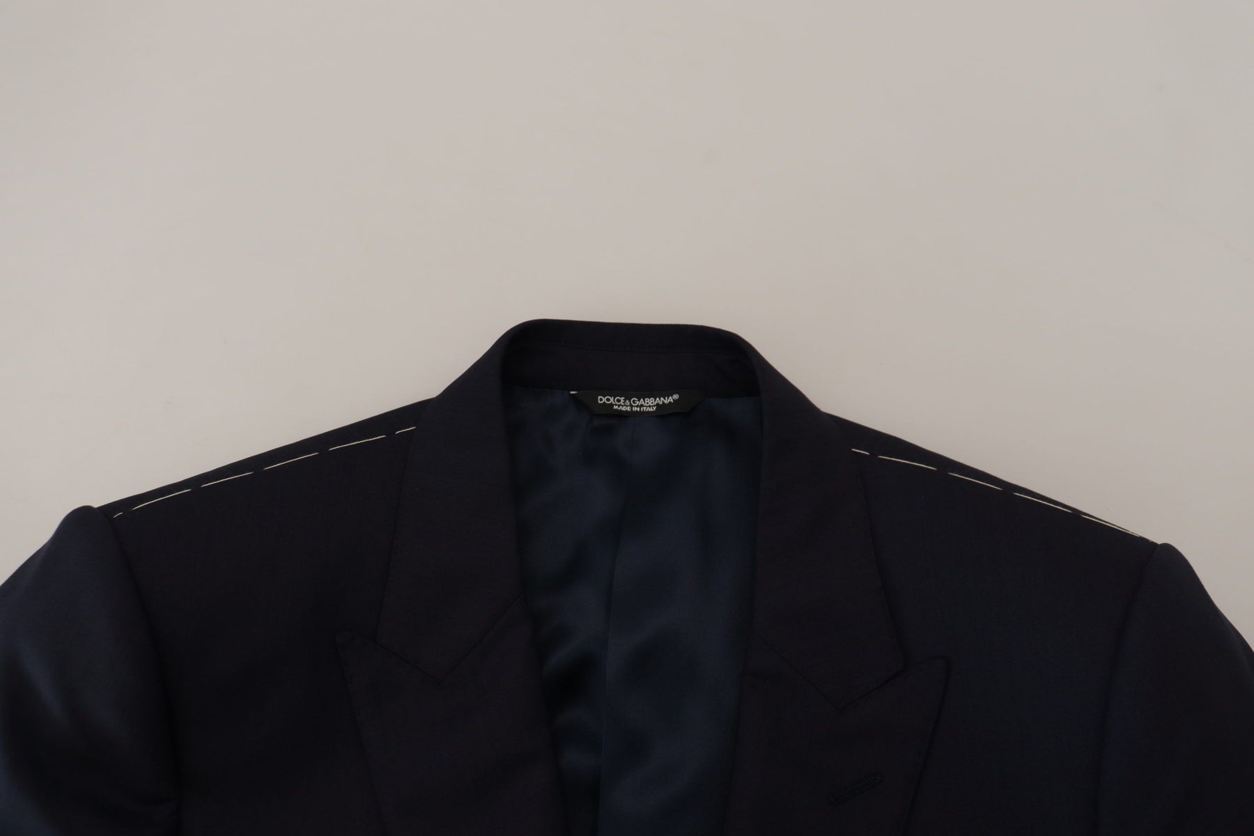 Dolce & Gabbana Blue Wool Single Breasted Coat Blazer | Regal Royce