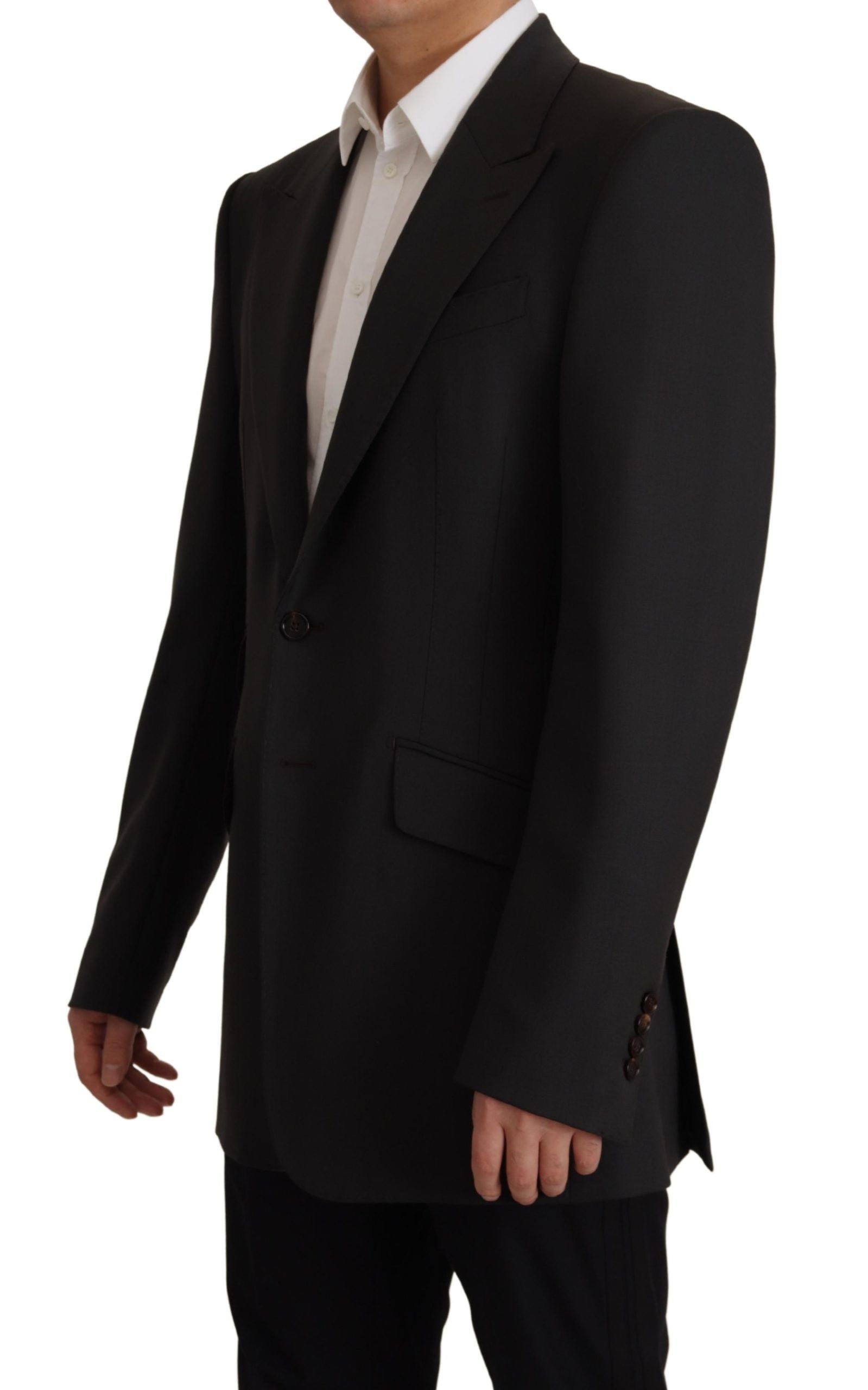 Dolce & Gabbana Black Wool Single Breasted Blazer v | Regal Royce