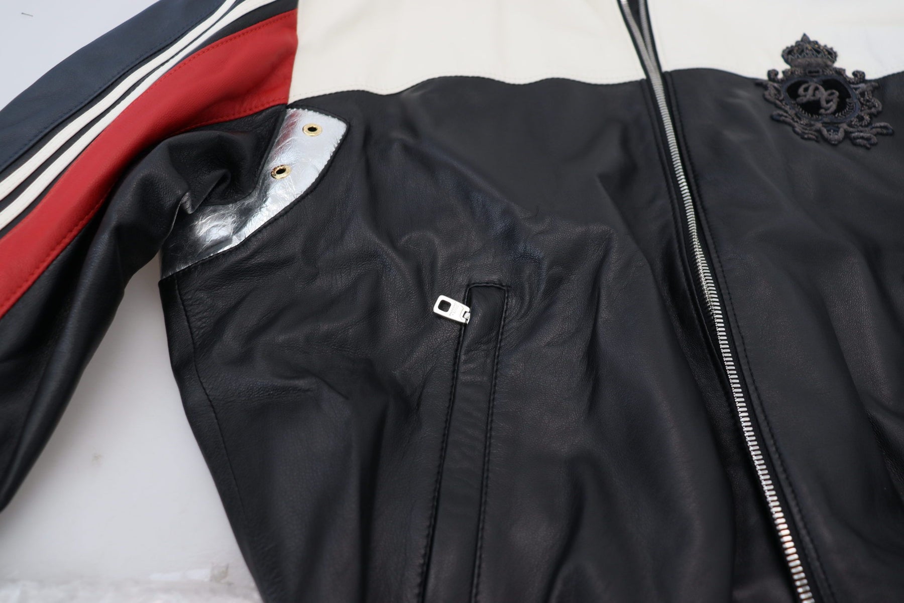 Dolce & Gabbana Black Leather Hooded Blouson Coat Jacket | Regal Royce