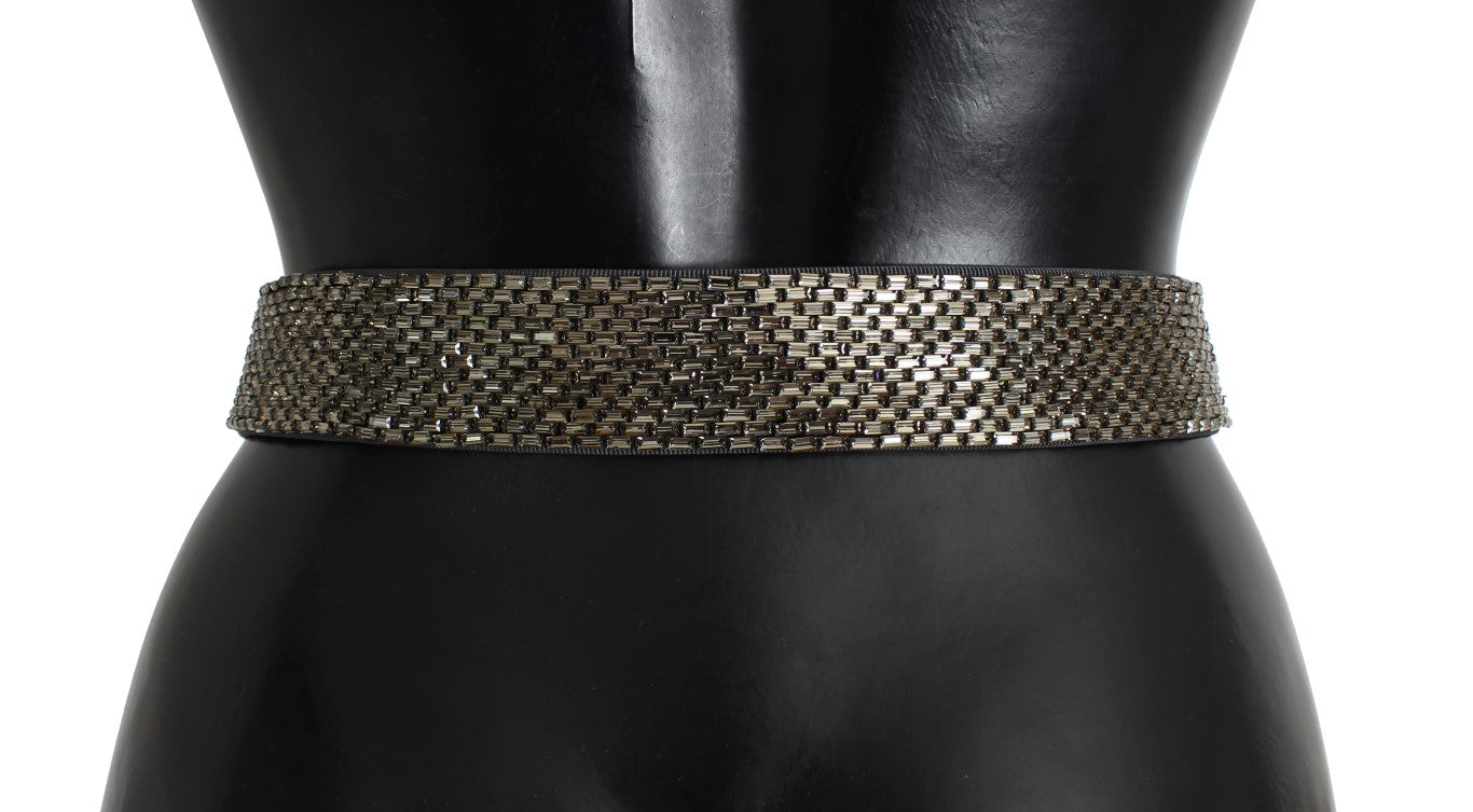 Dolce & Gabbana Crystal Buckle Sequined Waist Belt | Regal Royce
