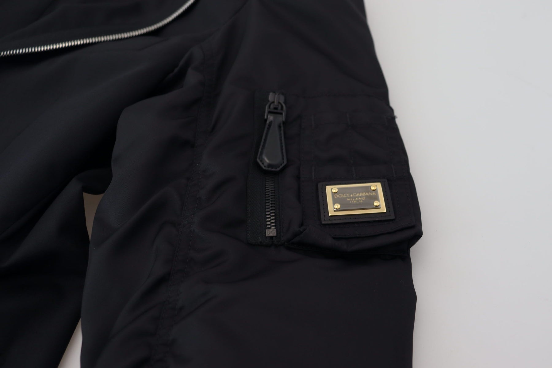 Dolce & Gabbana Black Wool Full Zip Long Sleeves Jacket | Regal Royce