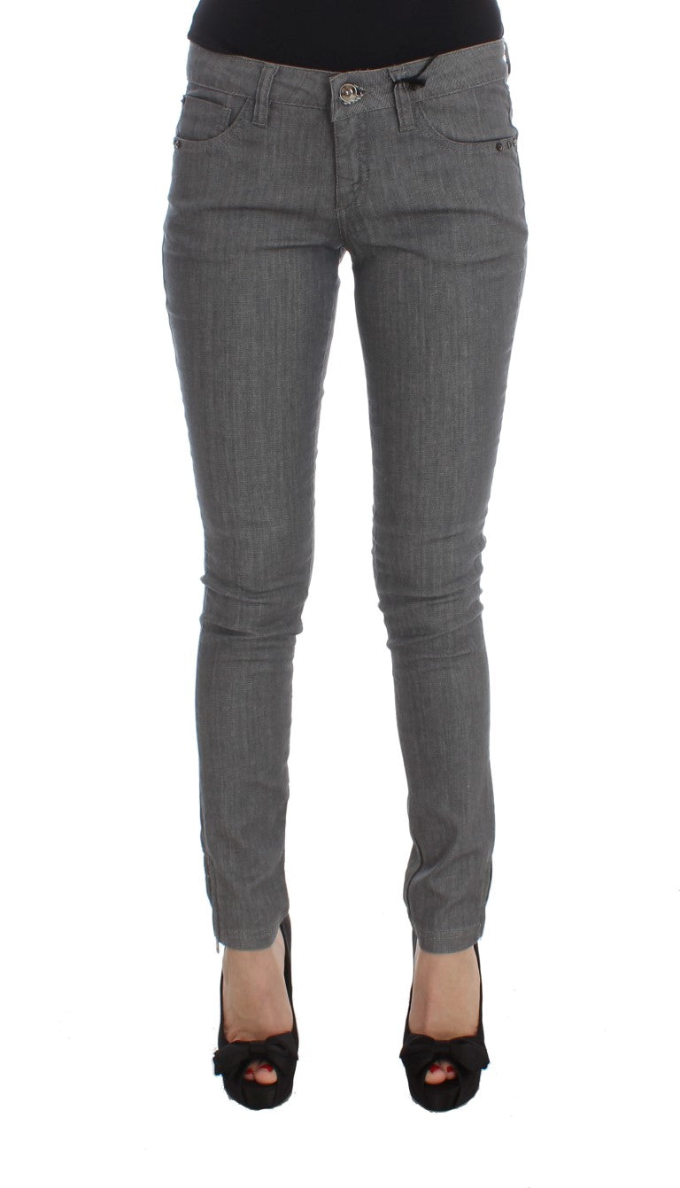 Costume National Gray Cotton Blend Slim Fit Jeans | Regal Royce