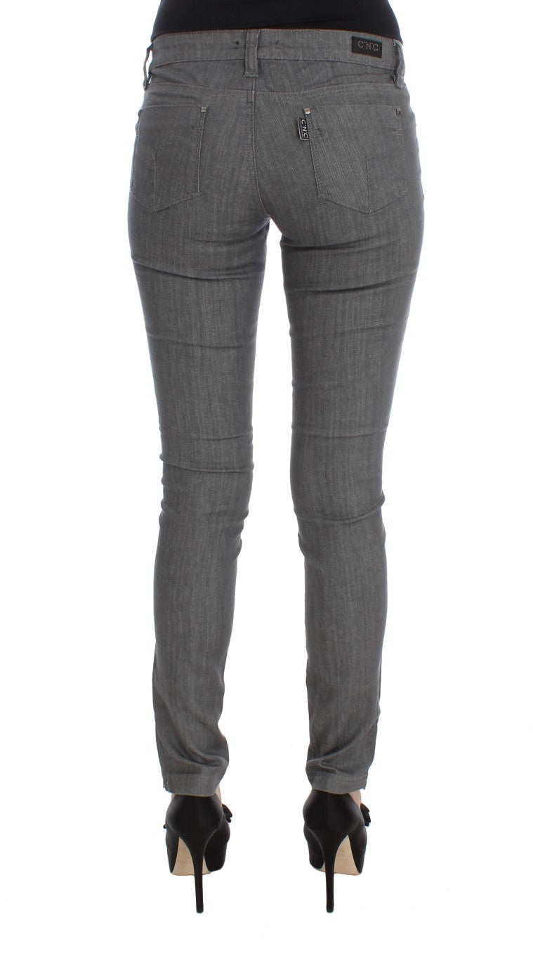 Costume National Gray Cotton Blend Slim Fit Jeans | Regal Royce