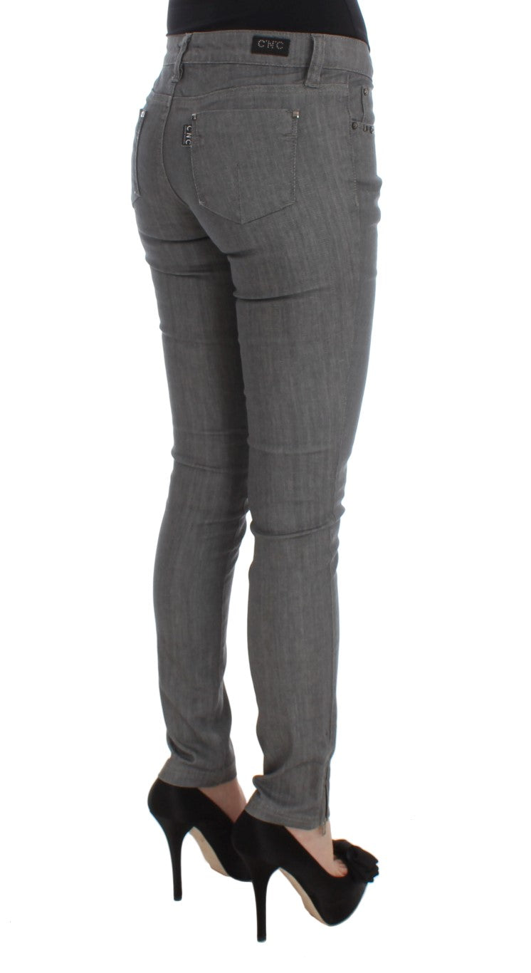 Costume National Gray Cotton Blend Slim Fit Jeans | Regal Royce
