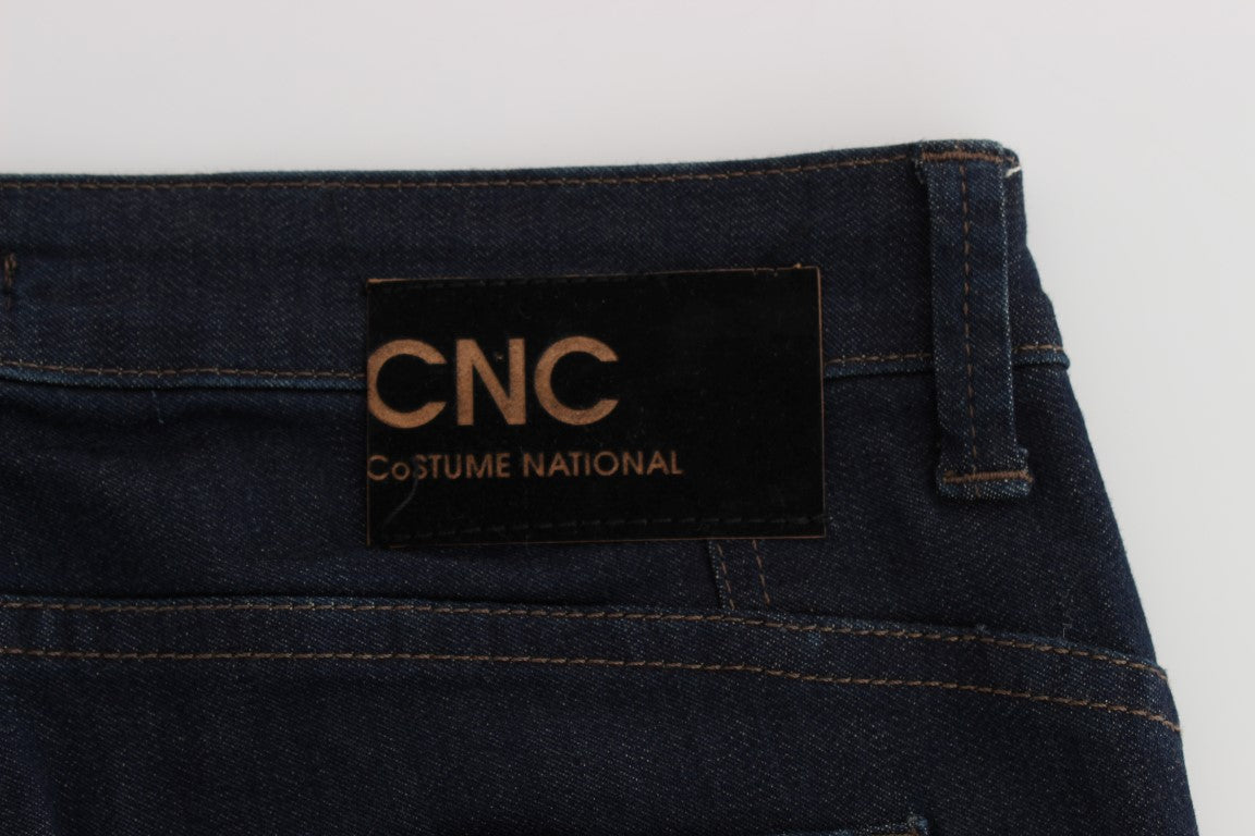 Costume National Blue Cotton Blend Slim Fit Jeans | Regal Royce