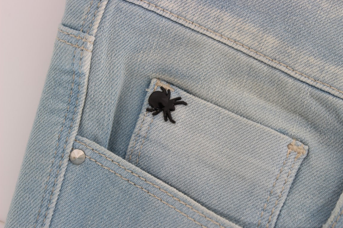 Costume National Blue Cotton Blend Super Slim Fit Jeans | Regal Royce